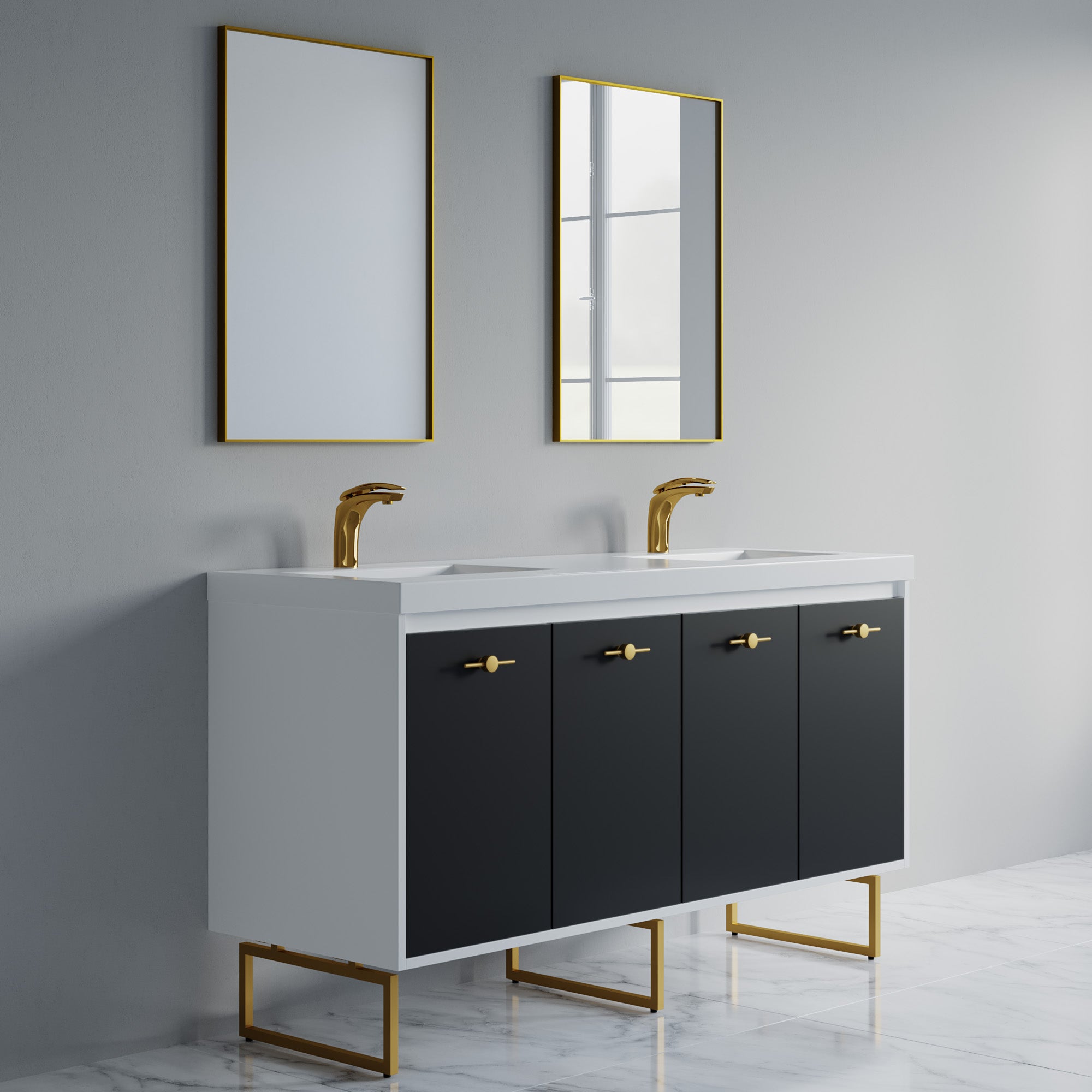 057 Series - 60 Inch Vanity - Double Sinks