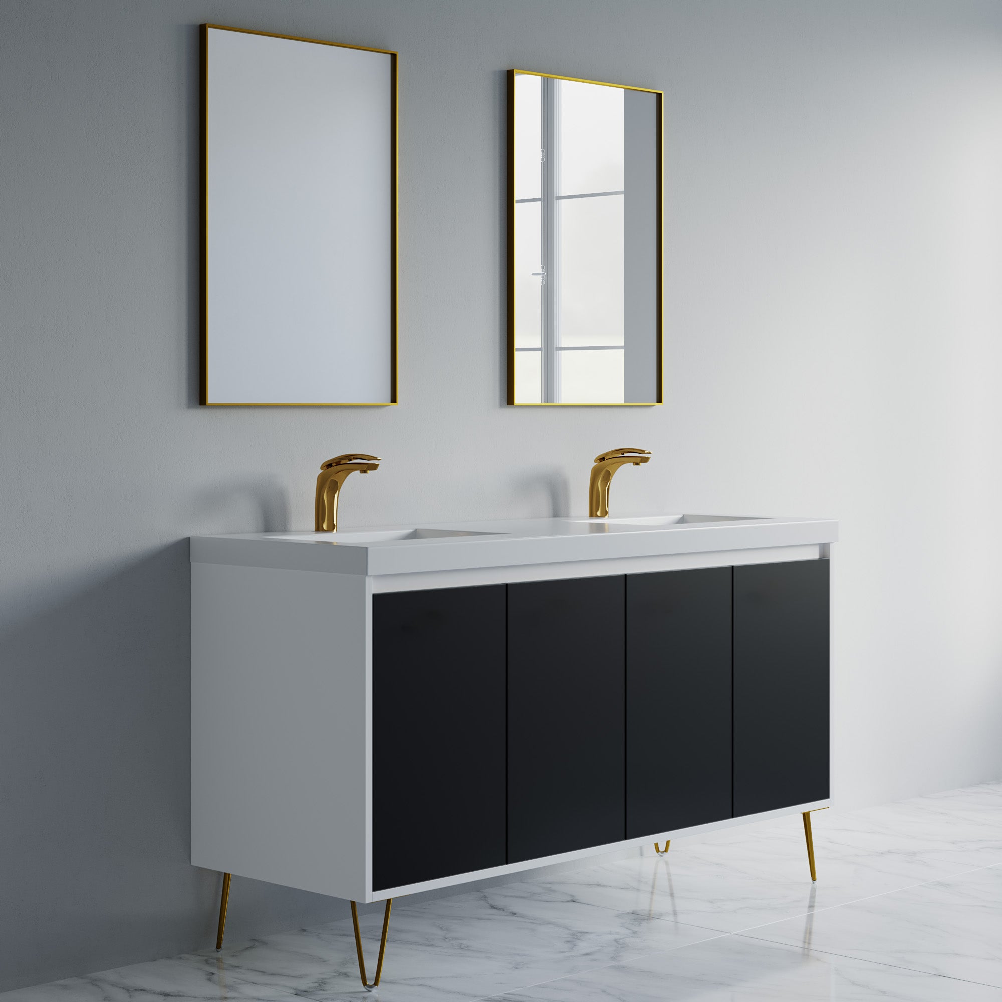 057 Series - 60 Inch Vanity - Double Sinks