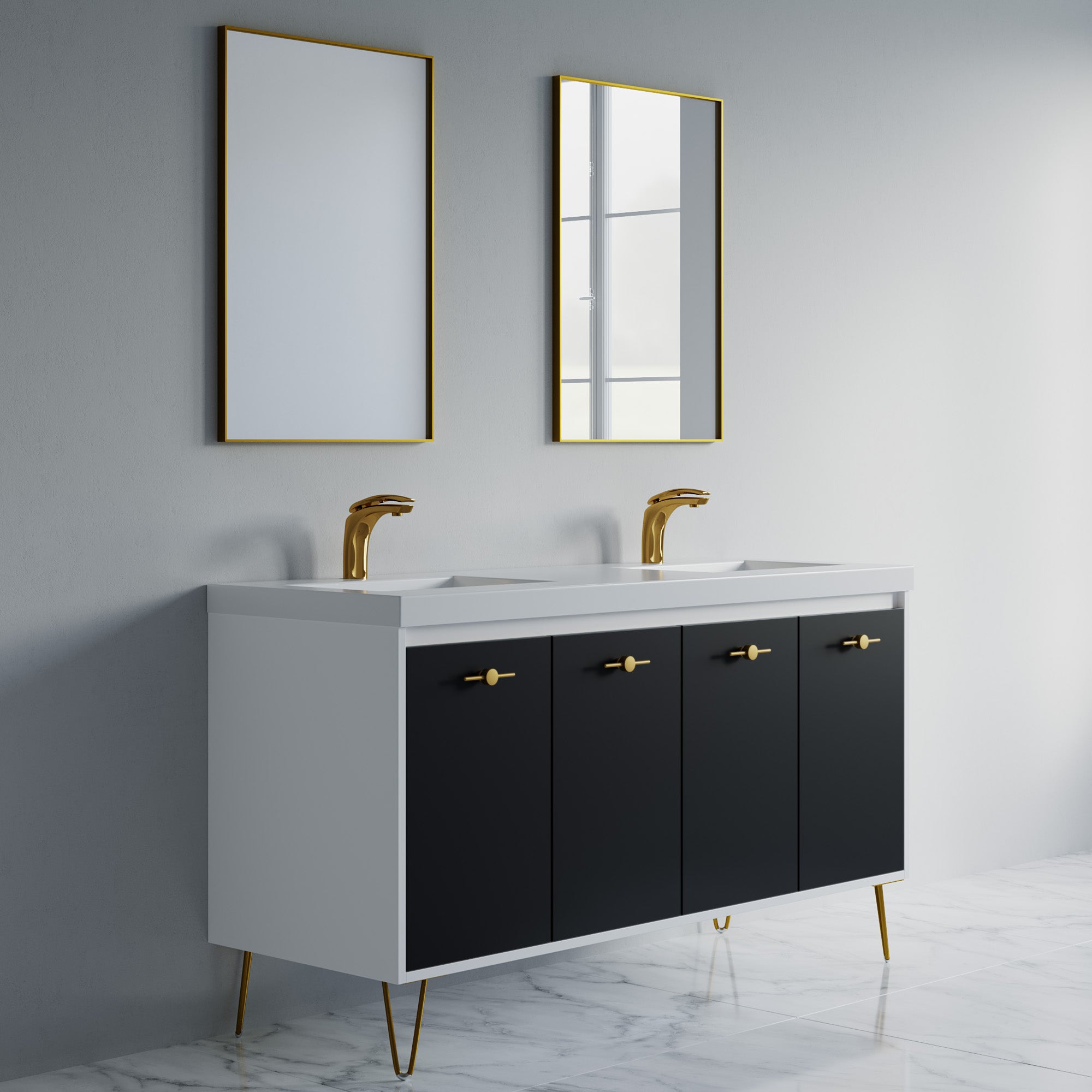 057 Series - 60 Inch Vanity - Double Sinks
