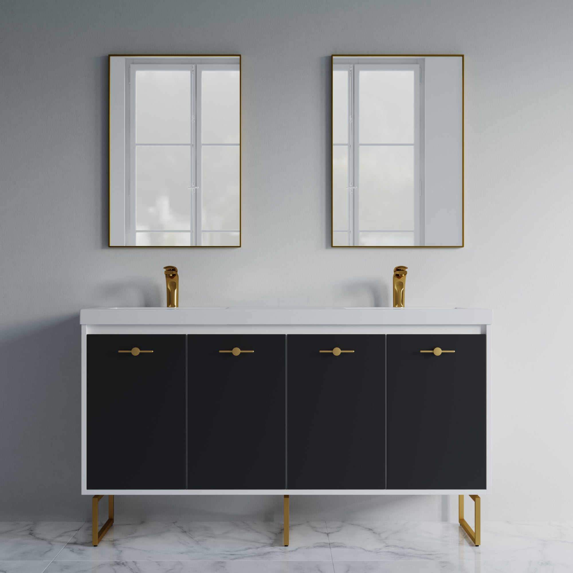 057 Series - 60 Inch Vanity - Double Sinks