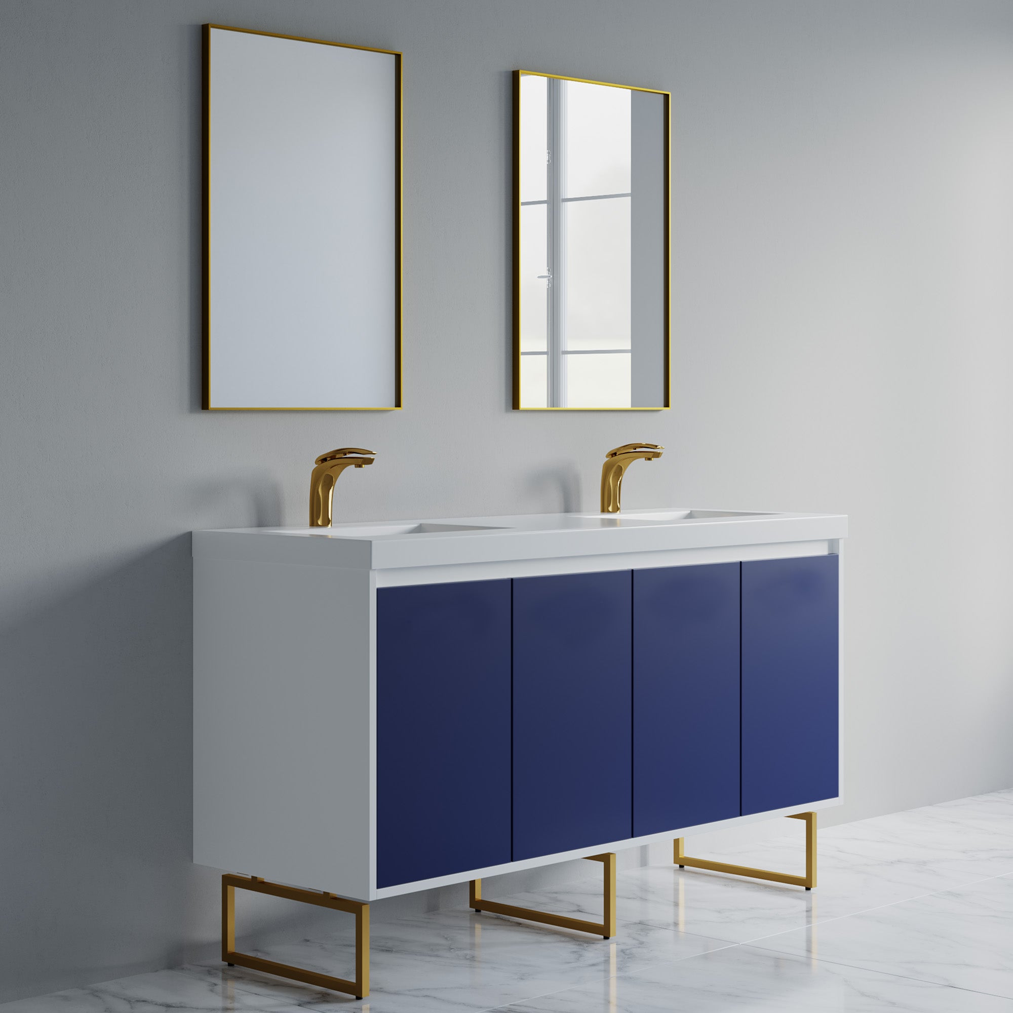 057 Series - 60 Inch Vanity - Double Sinks