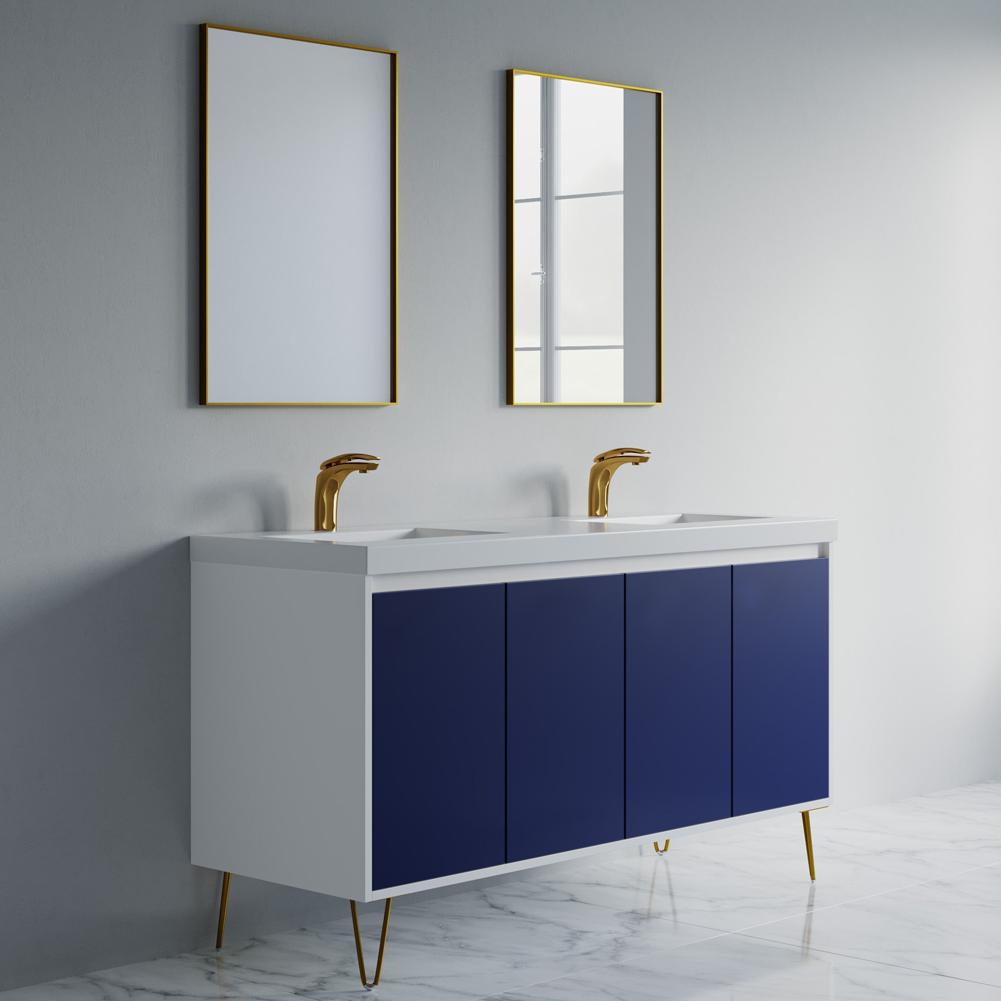 057 Series - 60 Inch Vanity - Double Sinks