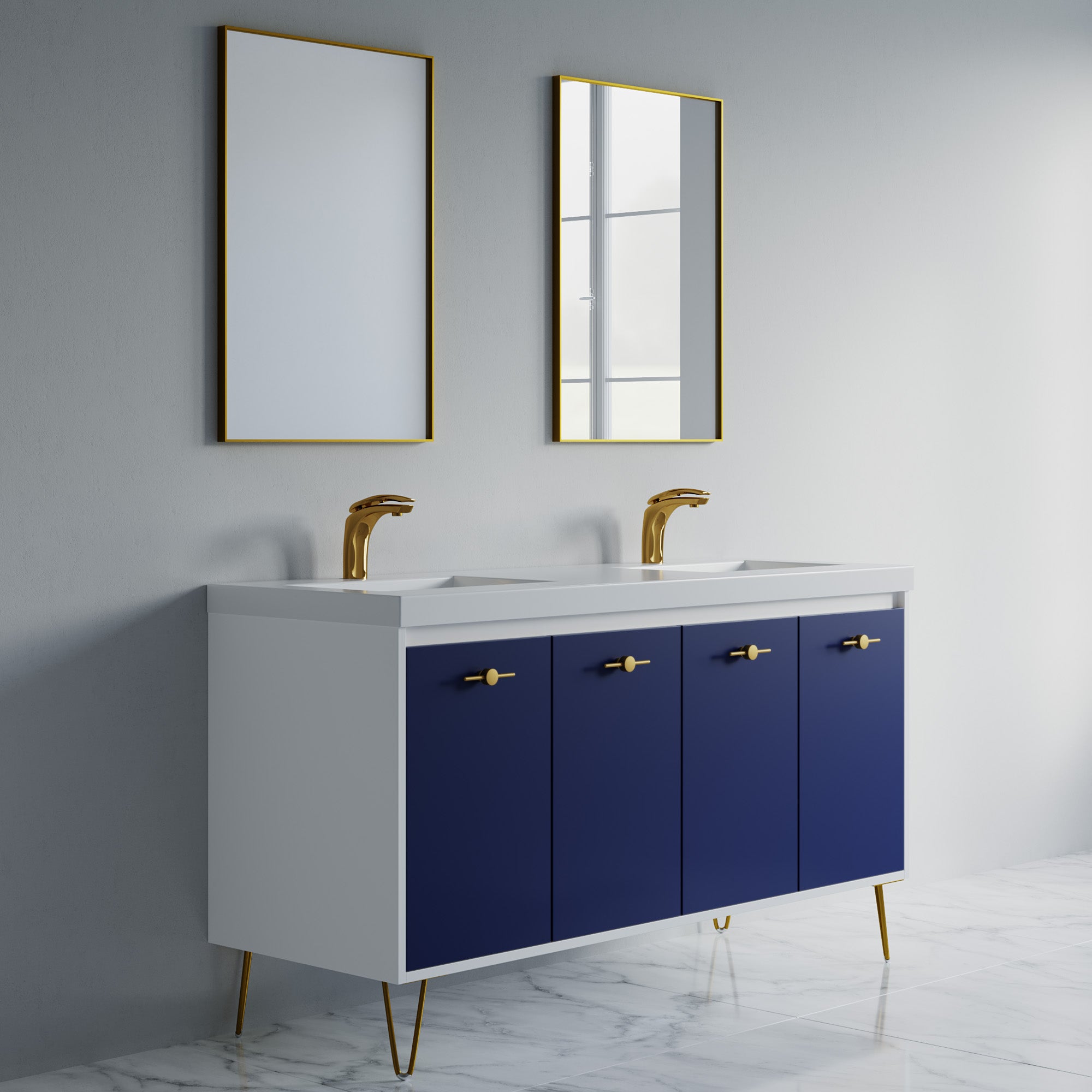 057 Series - 60 Inch Vanity - Double Sinks