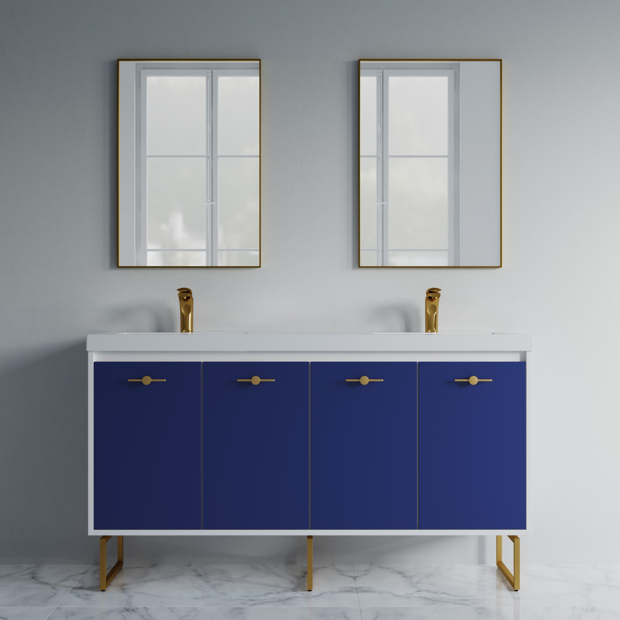 057 Series - 60 Inch Vanity - Double Sinks