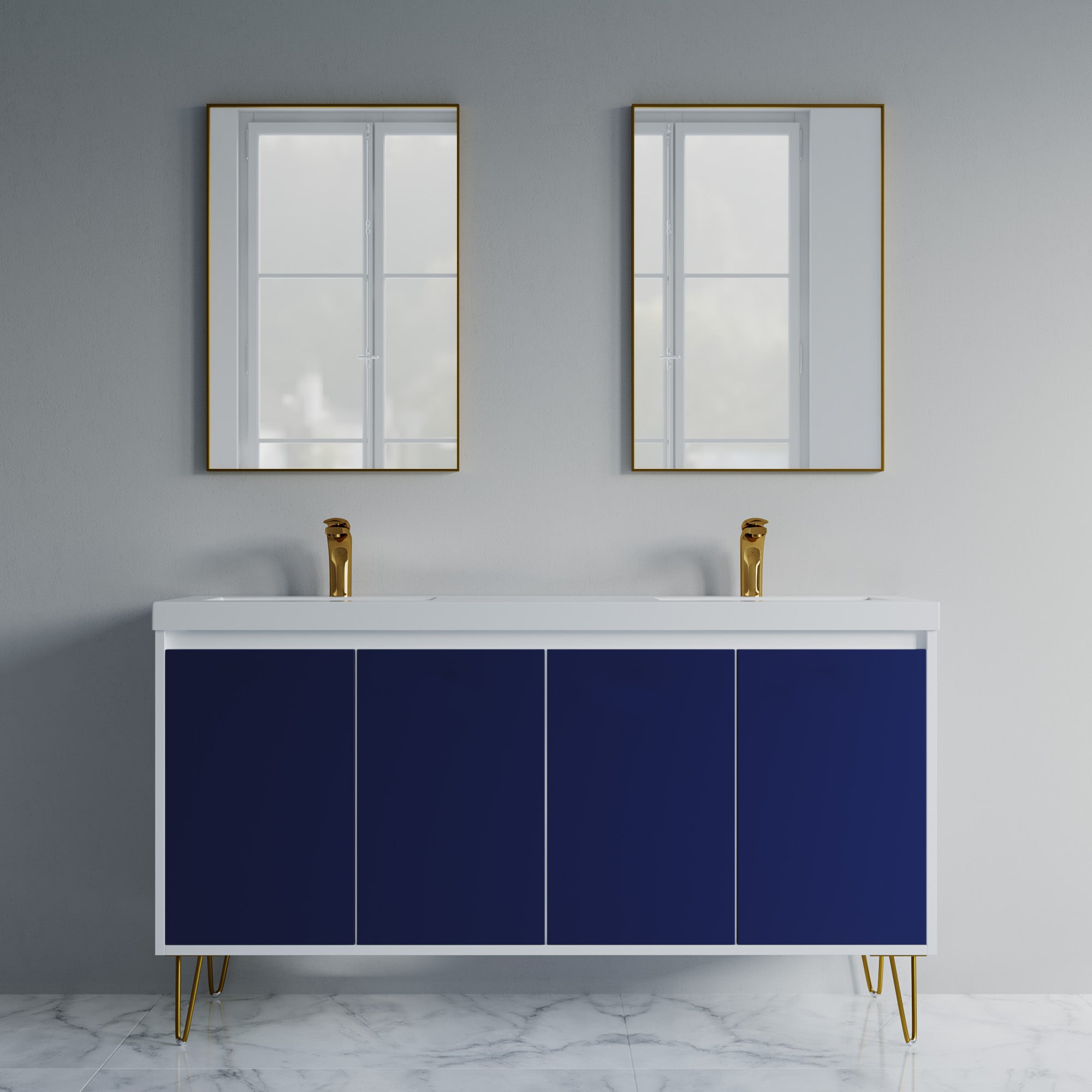 057 Series - 60 Inch Vanity - Double Sinks