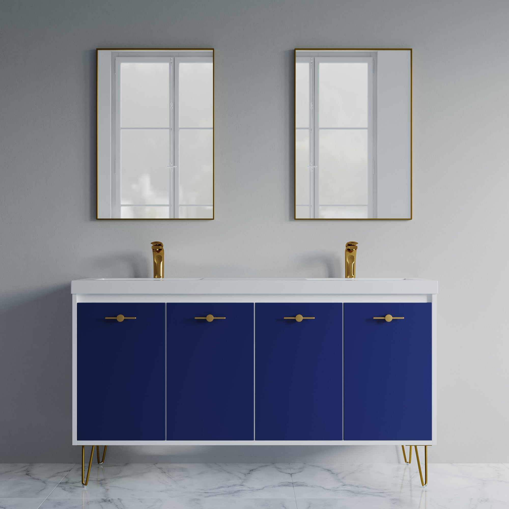 057 Series - 60 Inch Vanity - Double Sinks