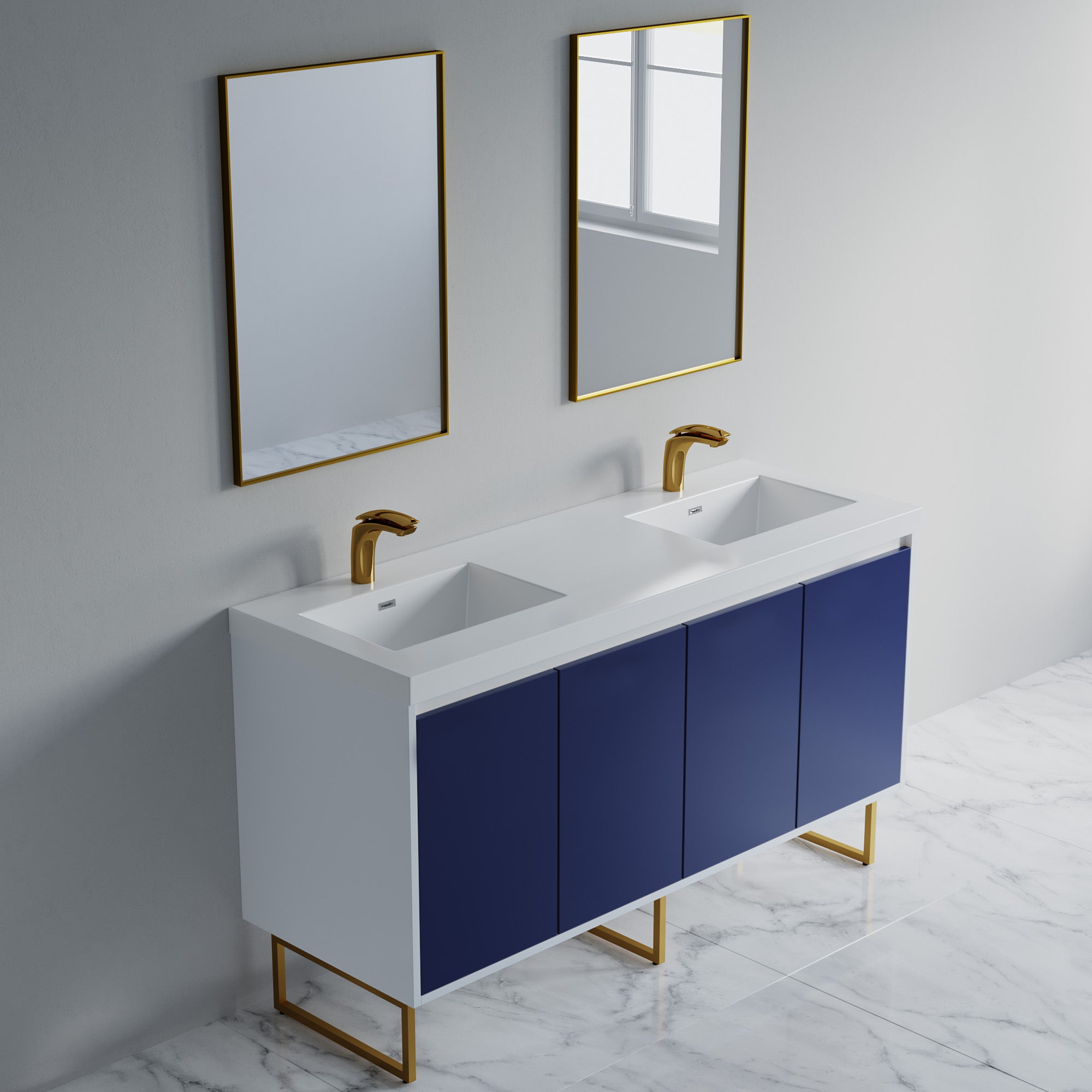 057 Series - 60 Inch Vanity - Double Sinks