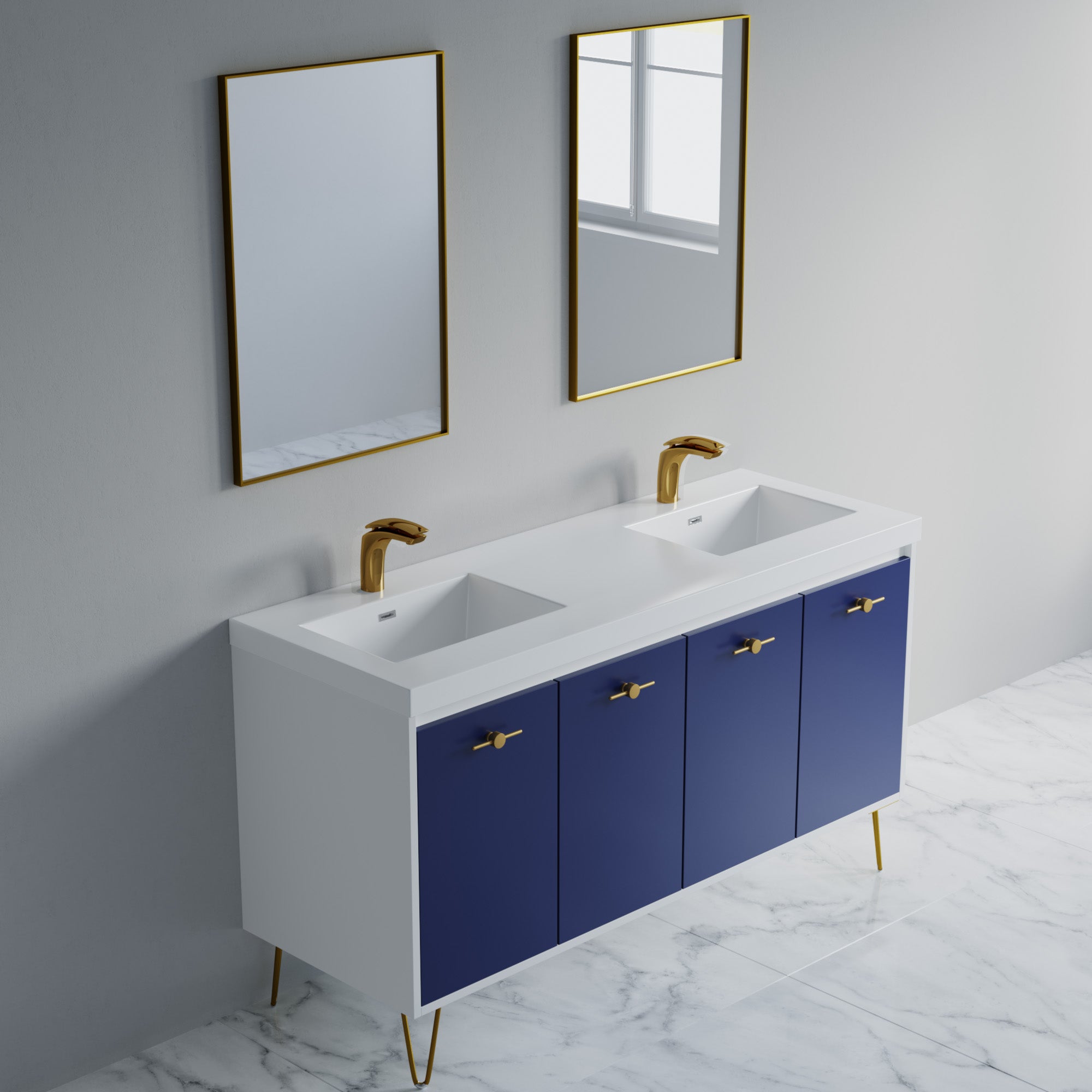 057 Series - 60 Inch Vanity - Double Sinks