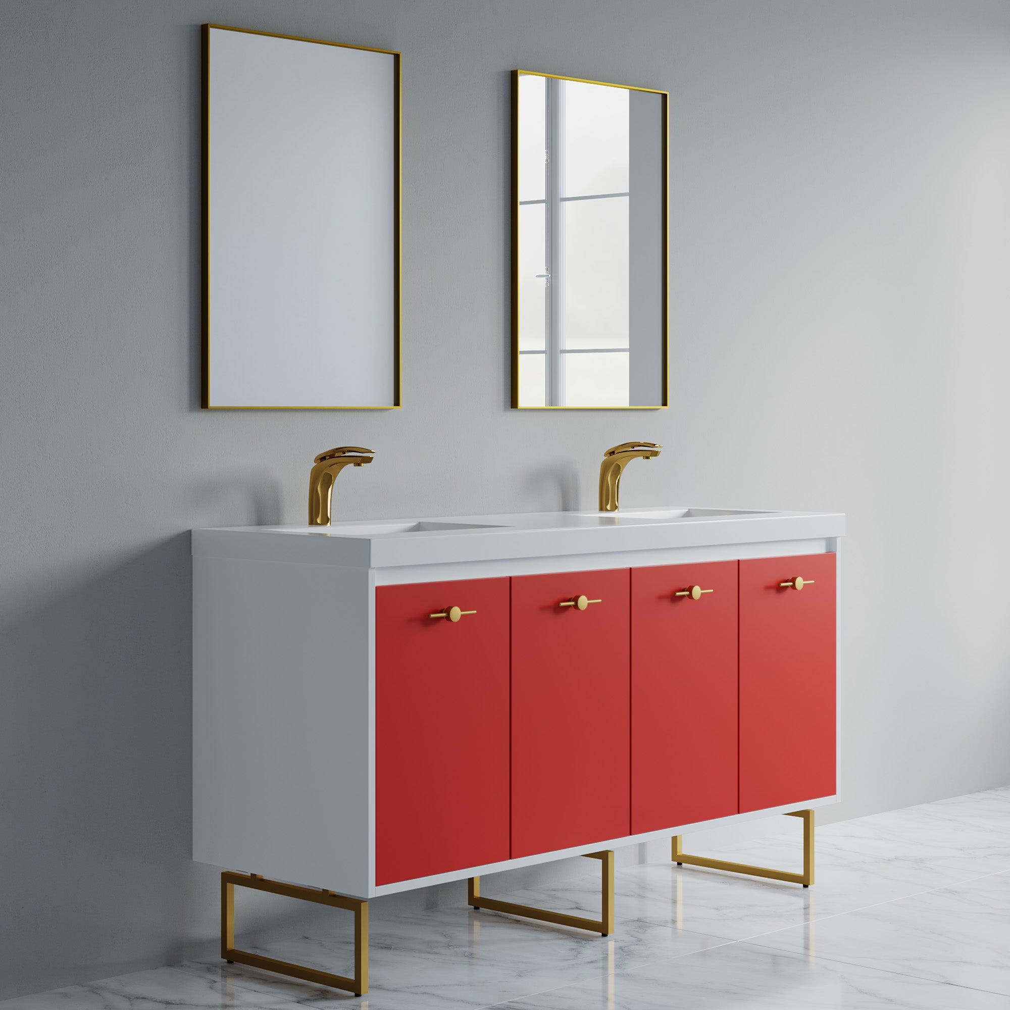 057 Series - 60 Inch Vanity - Double Sinks