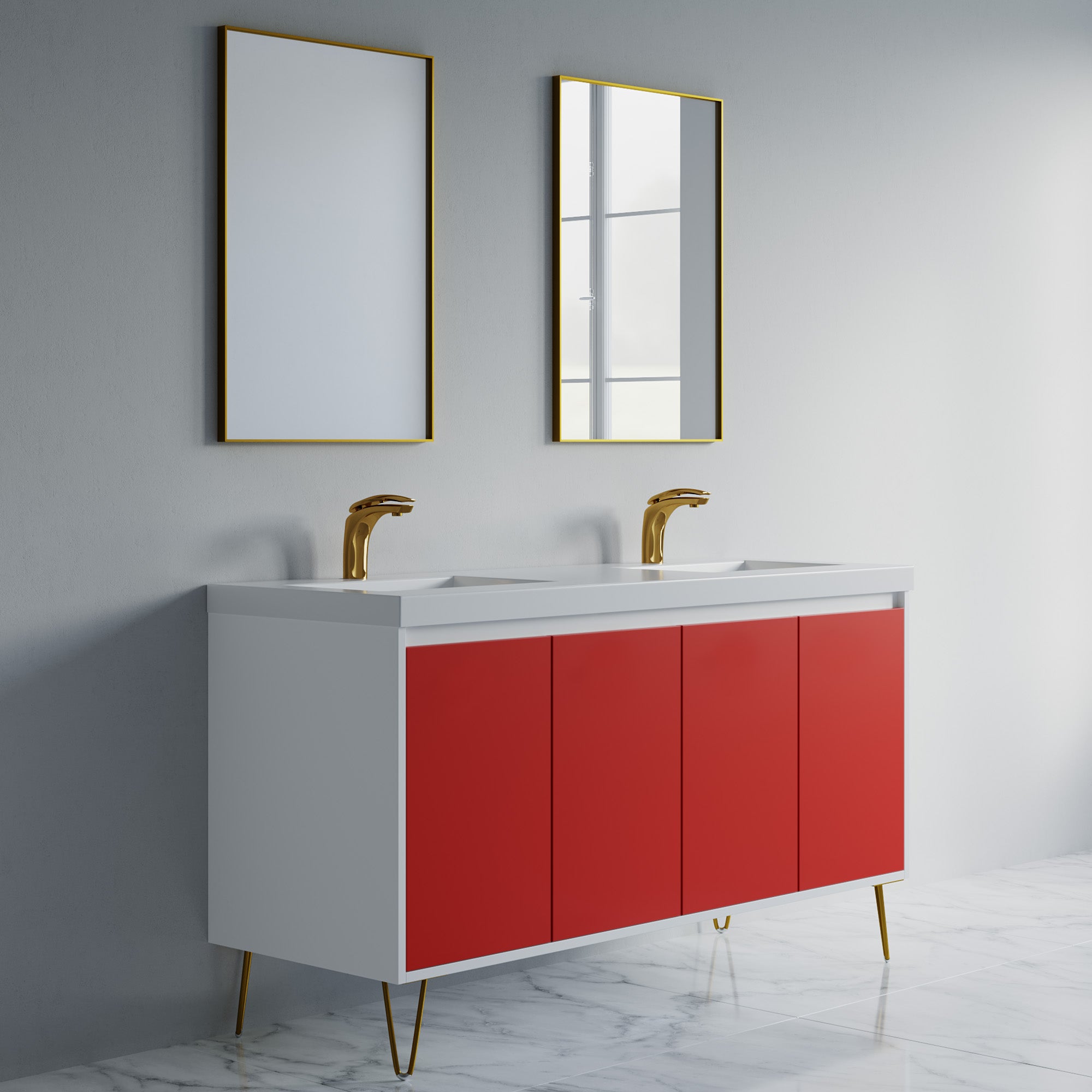 057 Series - 60 Inch Vanity - Double Sinks