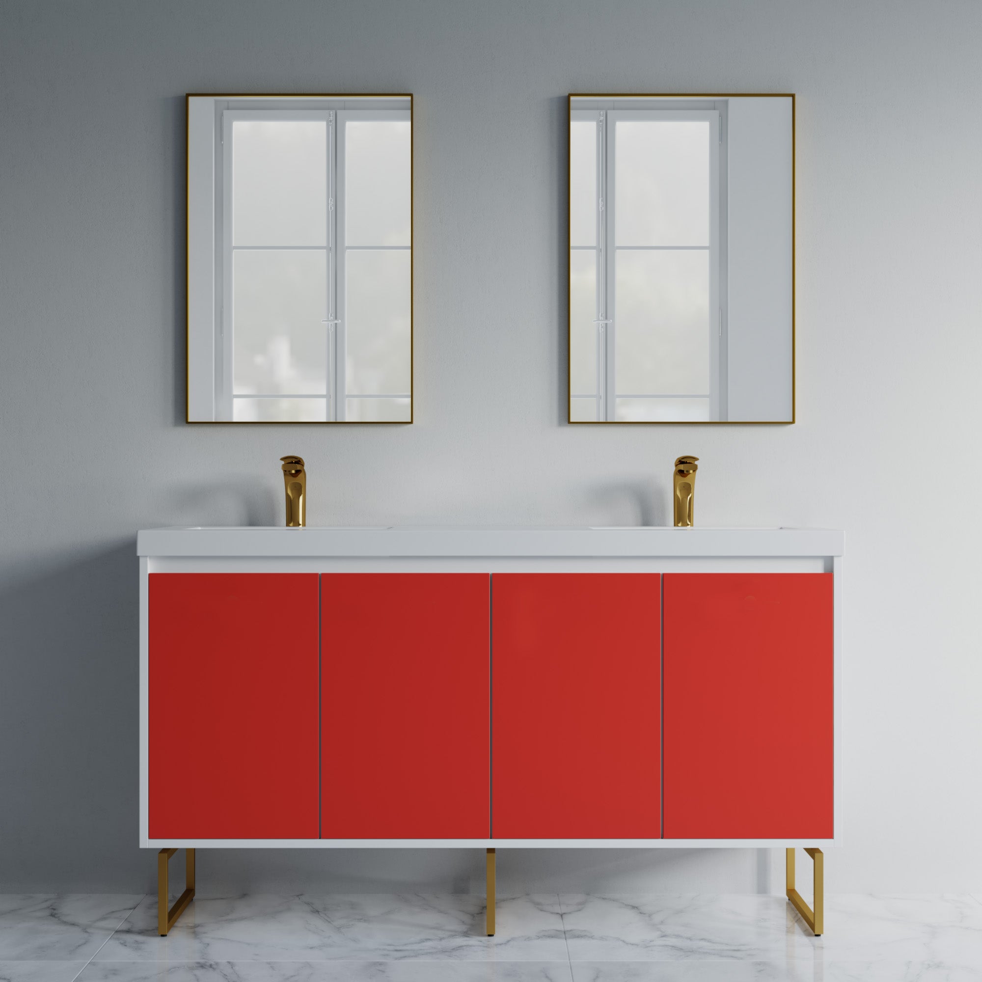 057 Series - 60 Inch Vanity - Double Sinks
