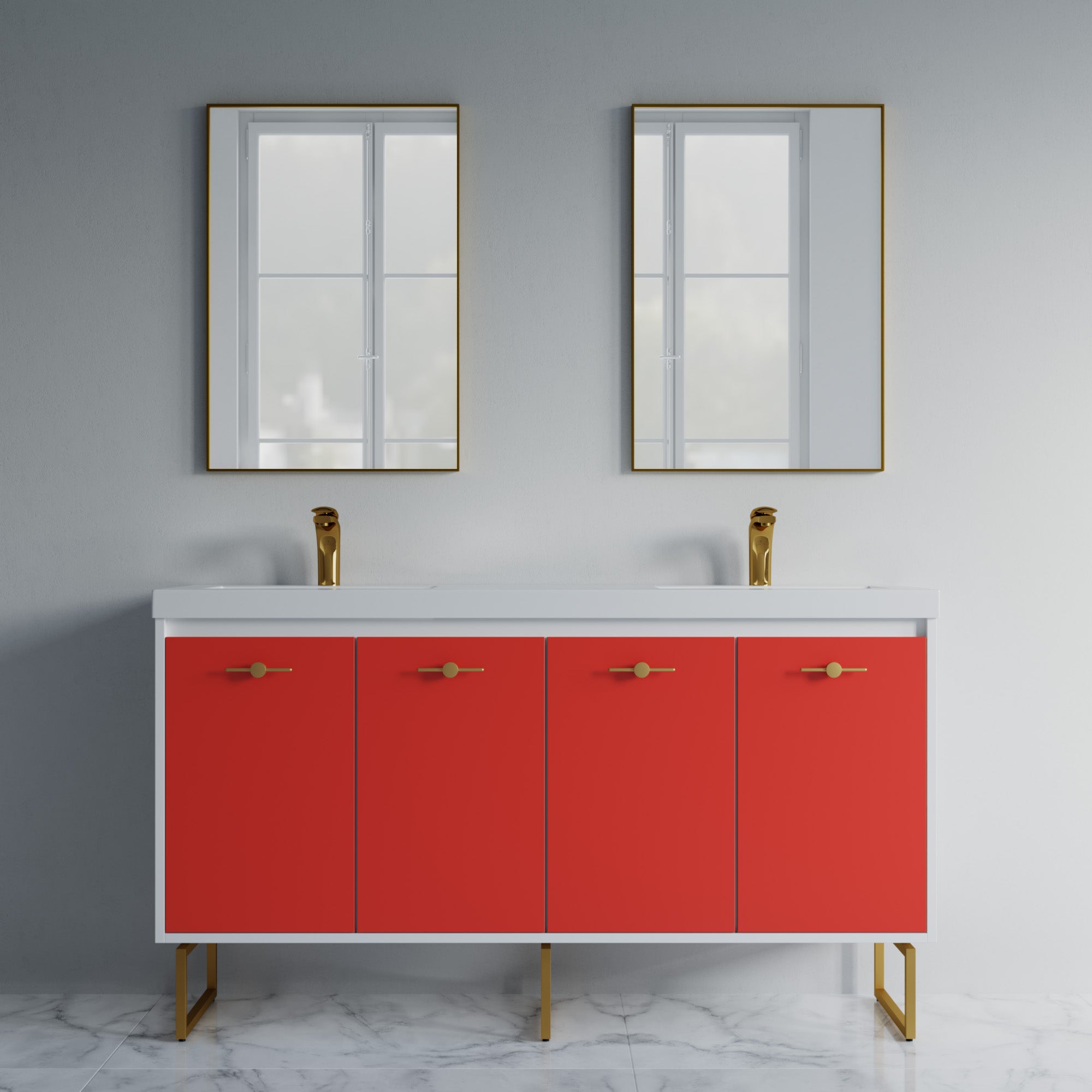 057 Series - 60 Inch Vanity - Double Sinks