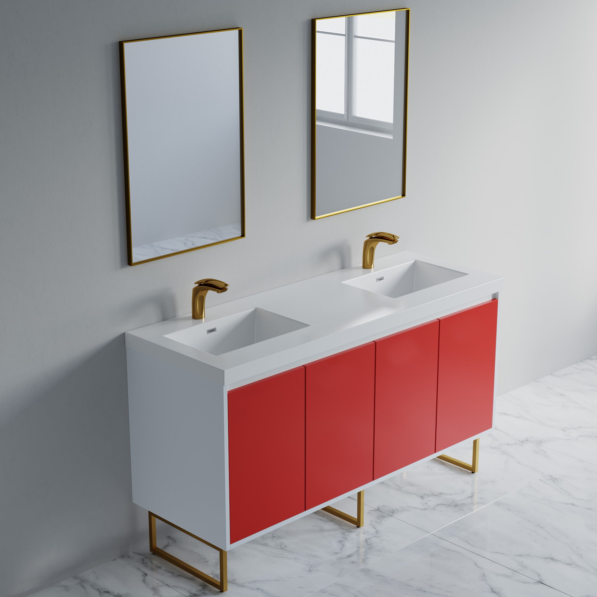 057 Series - 60 Inch Vanity - Double Sinks