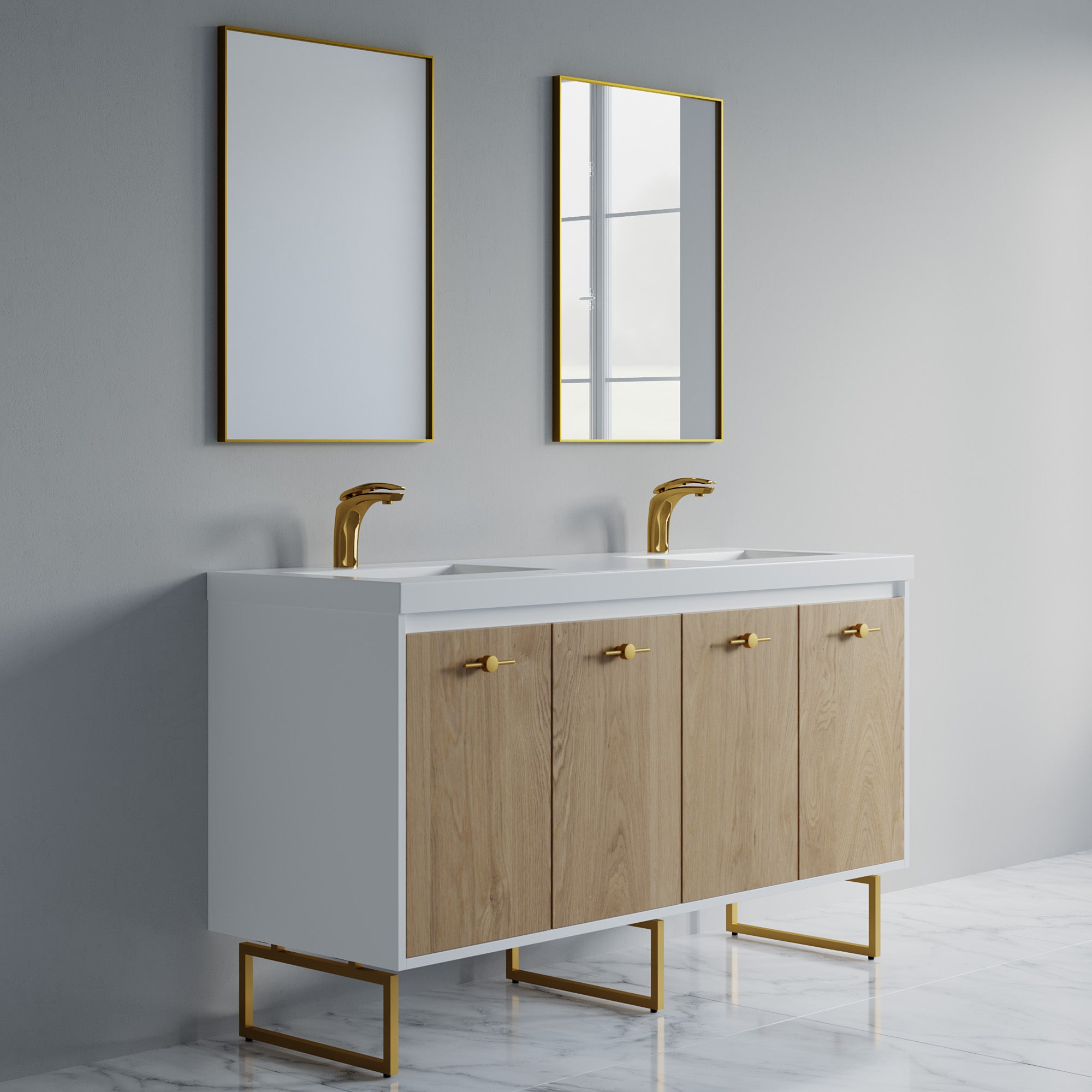 057 Series - 60 Inch Vanity - Double Sinks