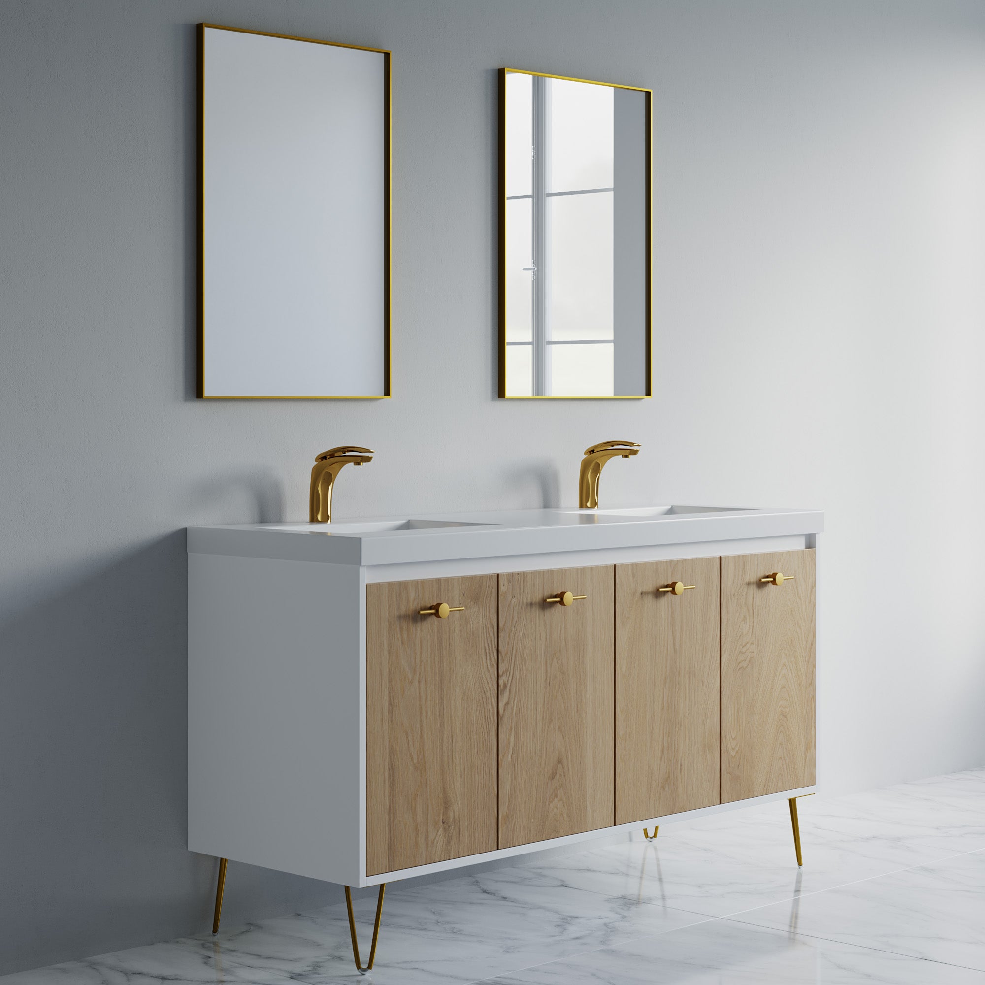 057 Series - 60 Inch Vanity - Double Sinks