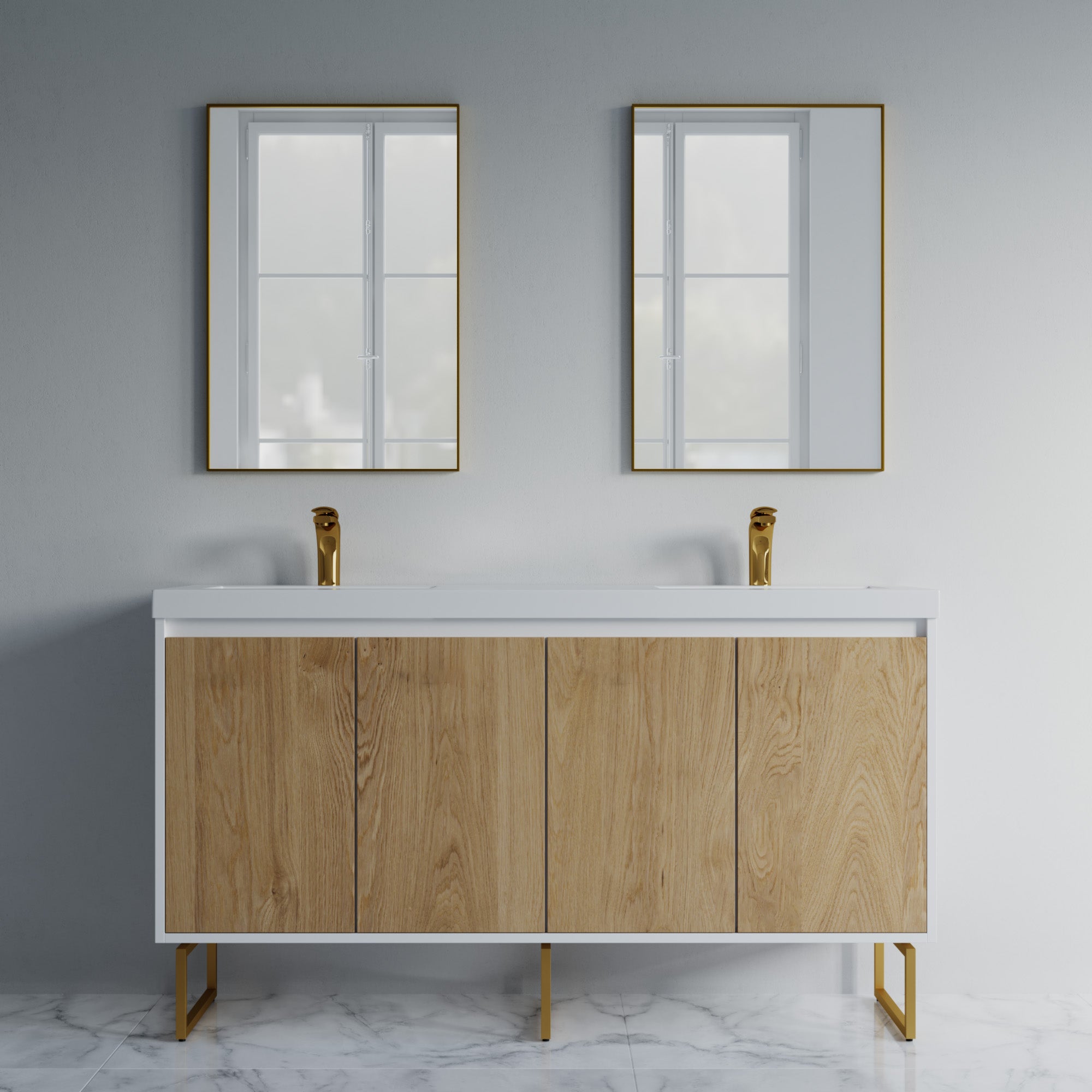 057 Series - 60 Inch Vanity - Double Sinks