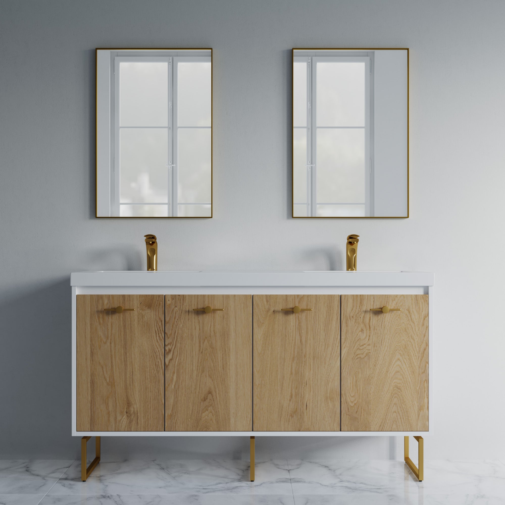 057 Series - 60 Inch Vanity - Double Sinks