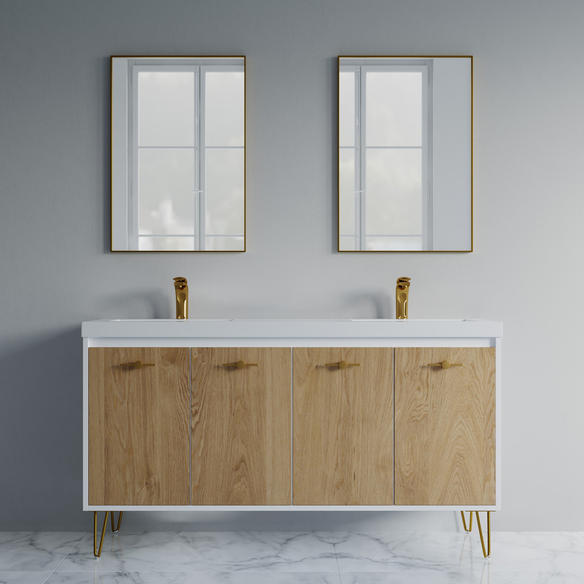 057 Series - 60 Inch Vanity - Double Sinks