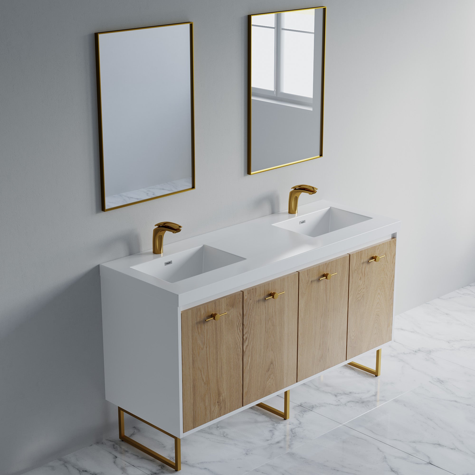 057 Series - 60 Inch Vanity - Double Sinks
