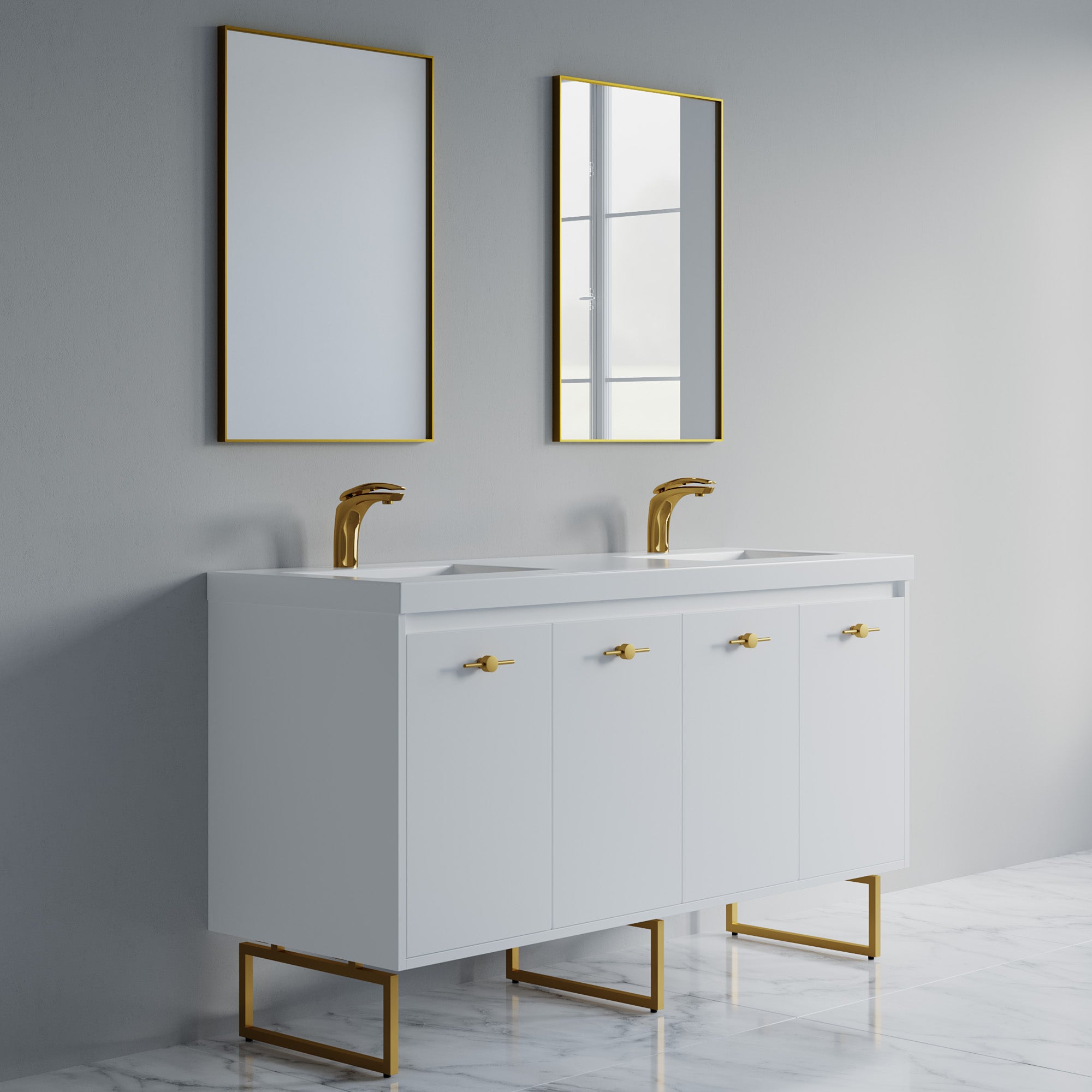 057 Series - 60 Inch Vanity - Double Sinks