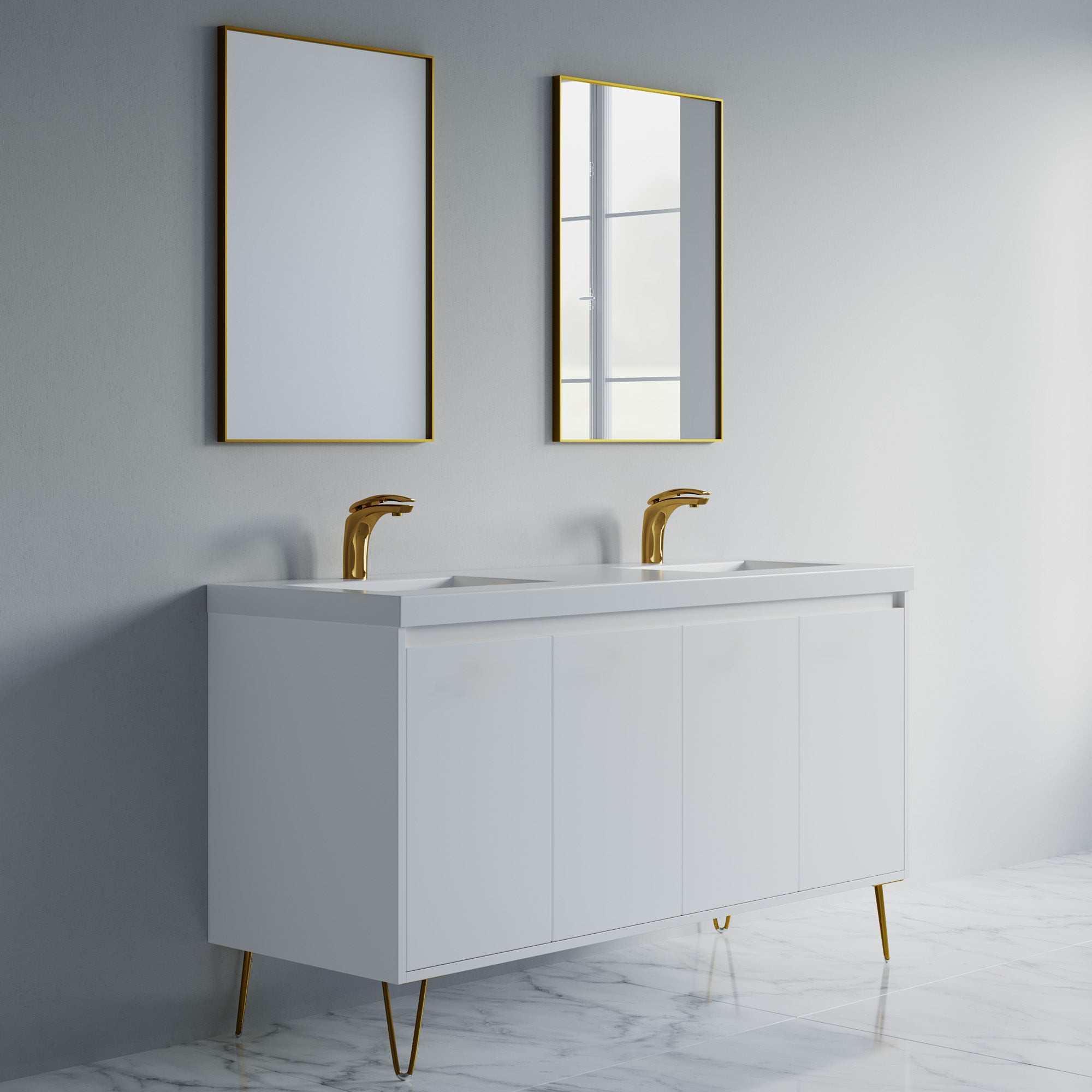 057 Series - 60 Inch Vanity - Double Sinks