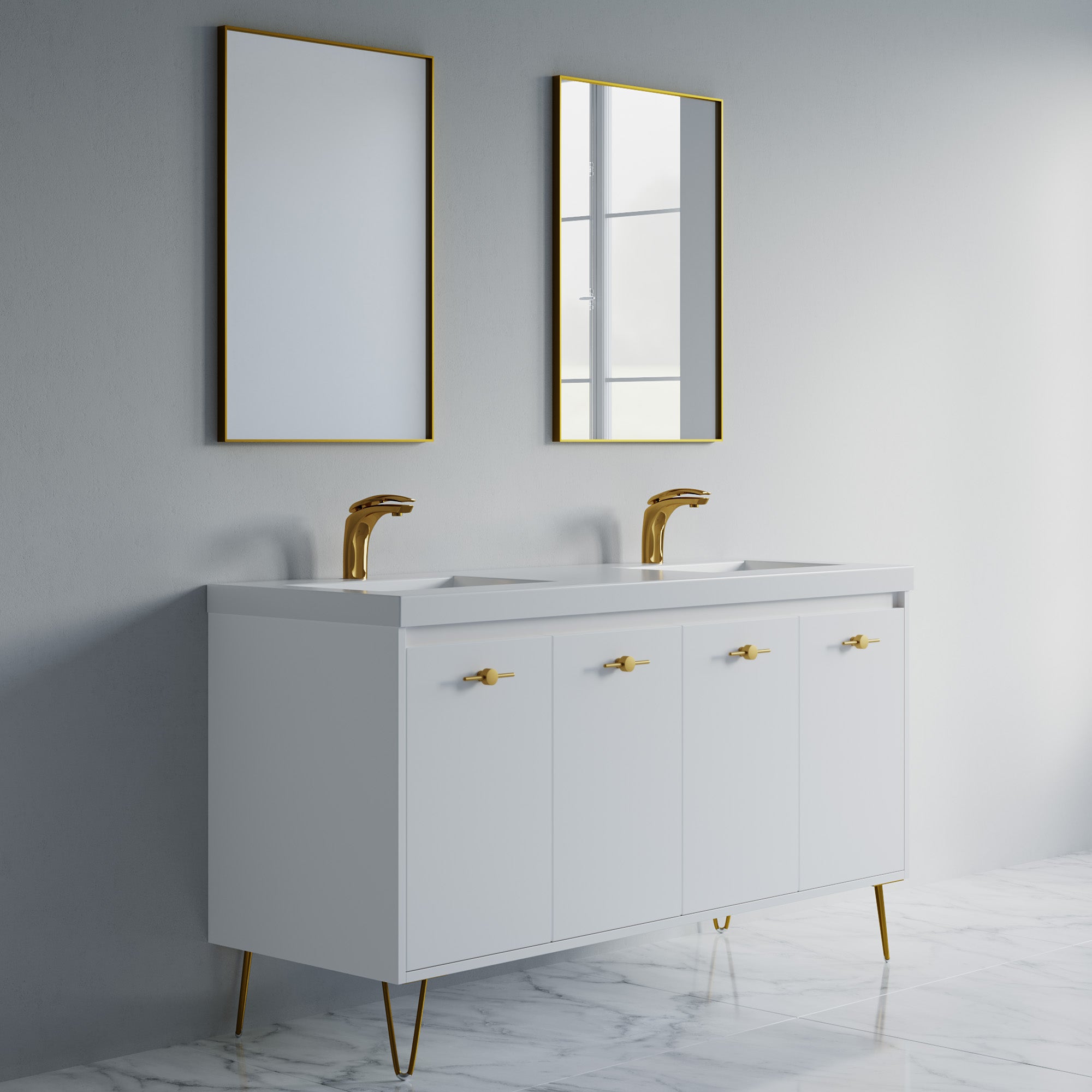 057 Series - 60 Inch Vanity - Double Sinks