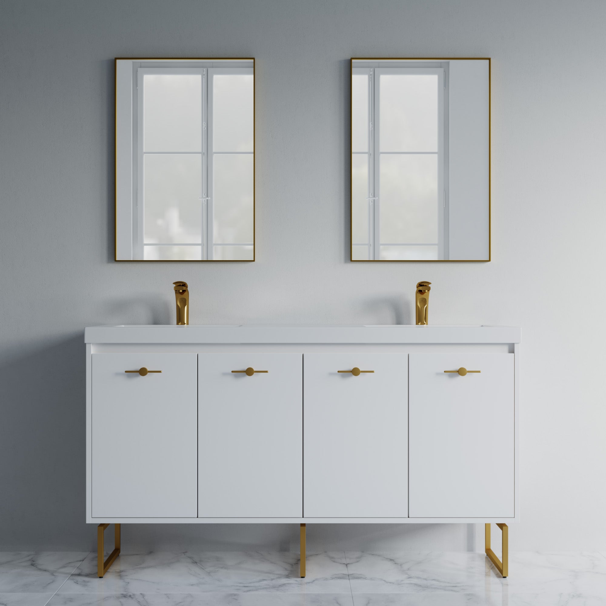 057 Series - 60 Inch Vanity - Double Sinks