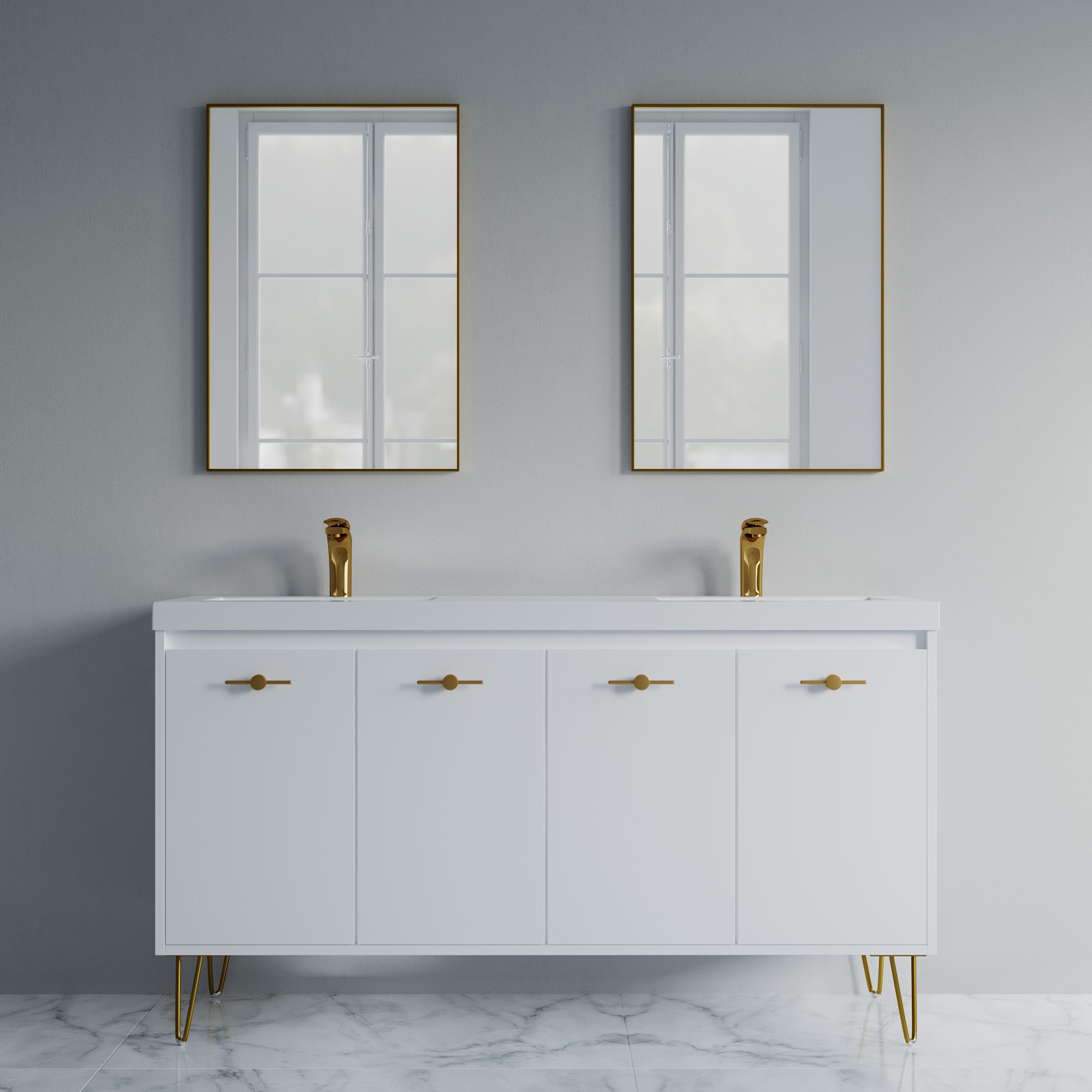 057 Series - 60 Inch Vanity - Double Sinks