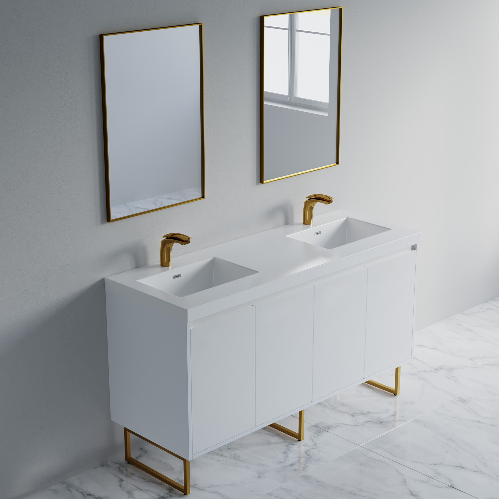 057 Series - 60 Inch Vanity - Double Sinks
