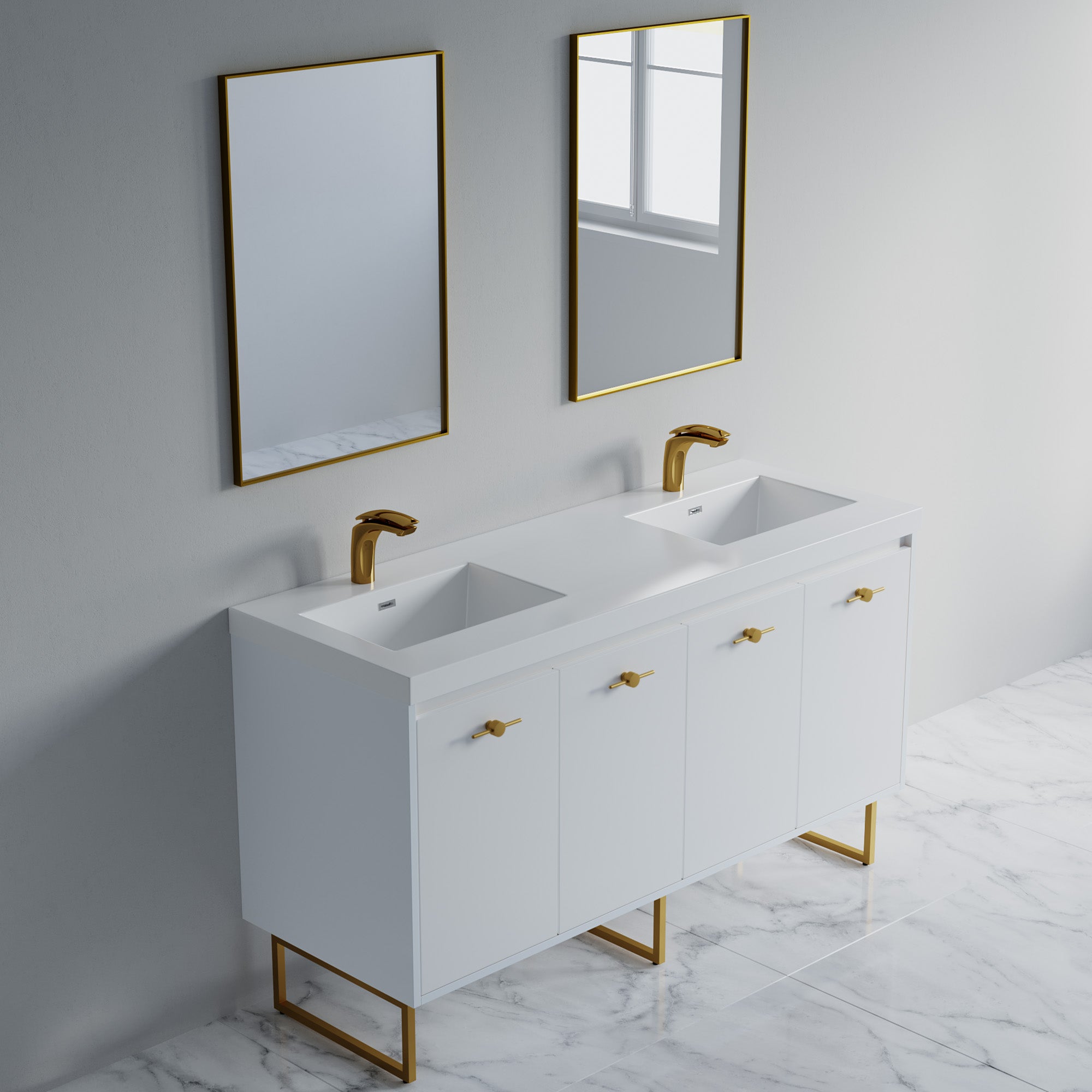 057 Series - 60 Inch Vanity - Double Sinks