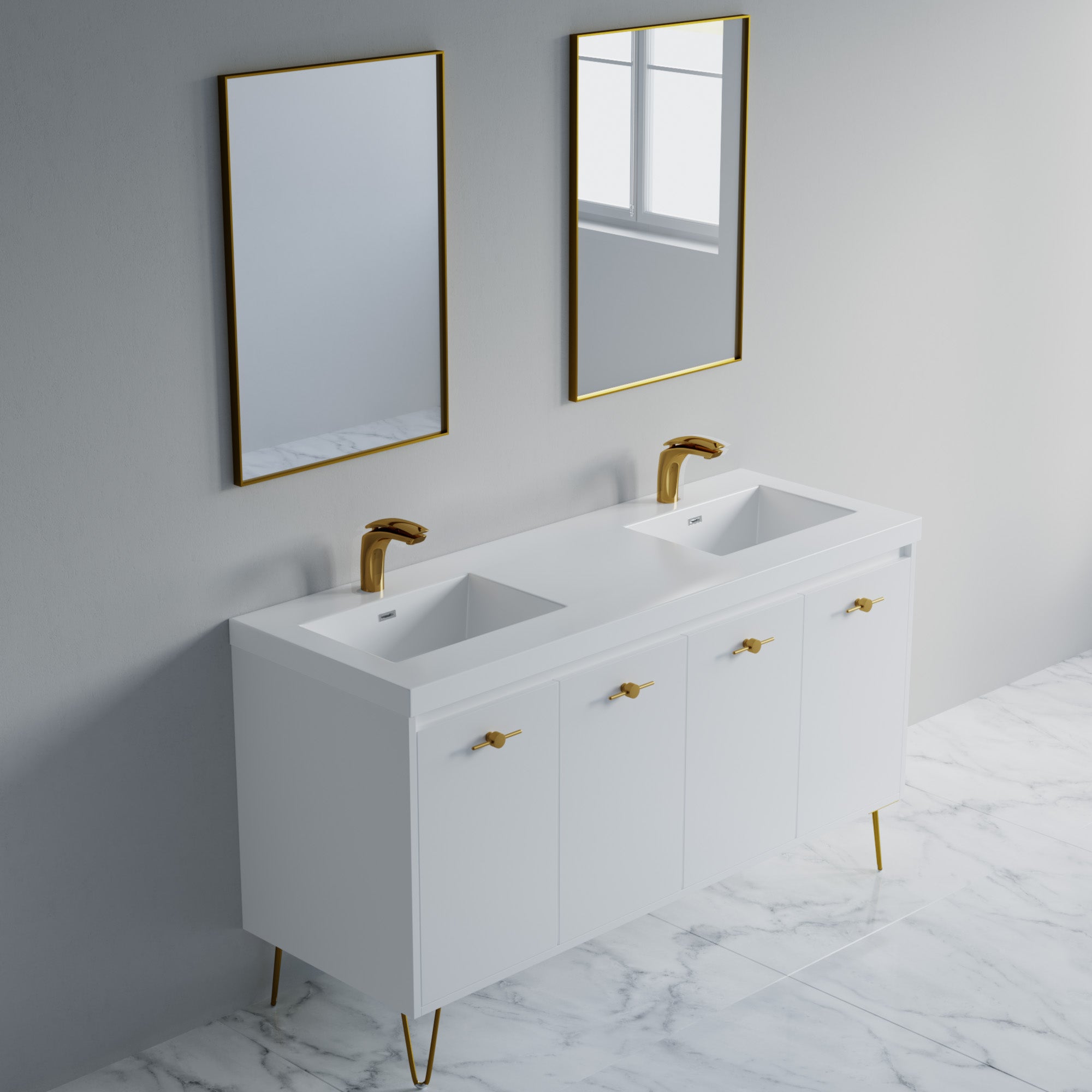 057 Series - 60 Inch Vanity - Double Sinks
