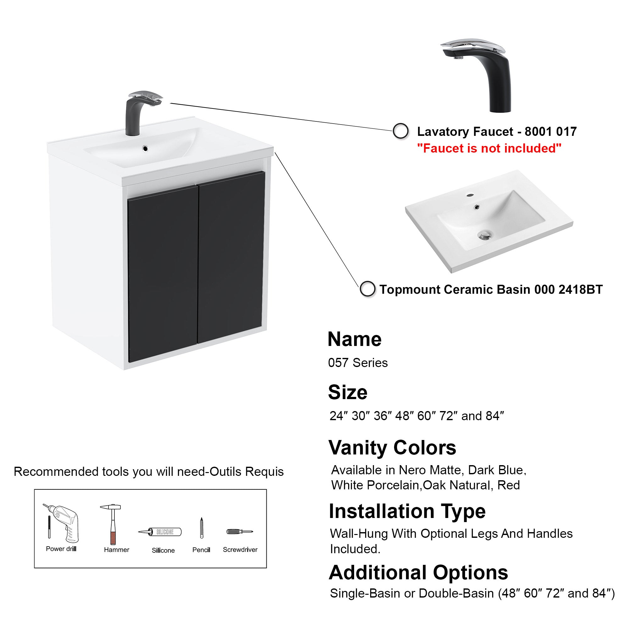 057 Series - 24 Inch Vanity