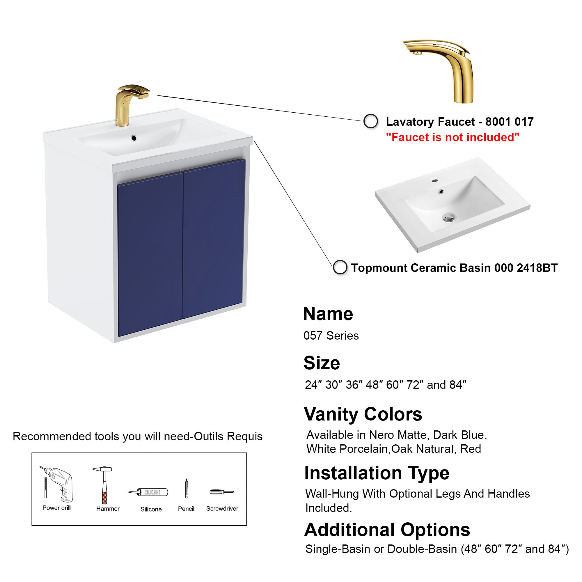 057 Series - 24 Inch Vanity