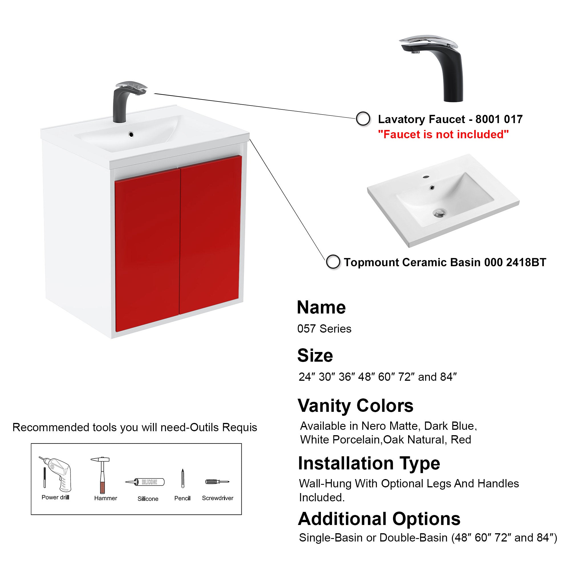 057 Series - 24 Inch Vanity