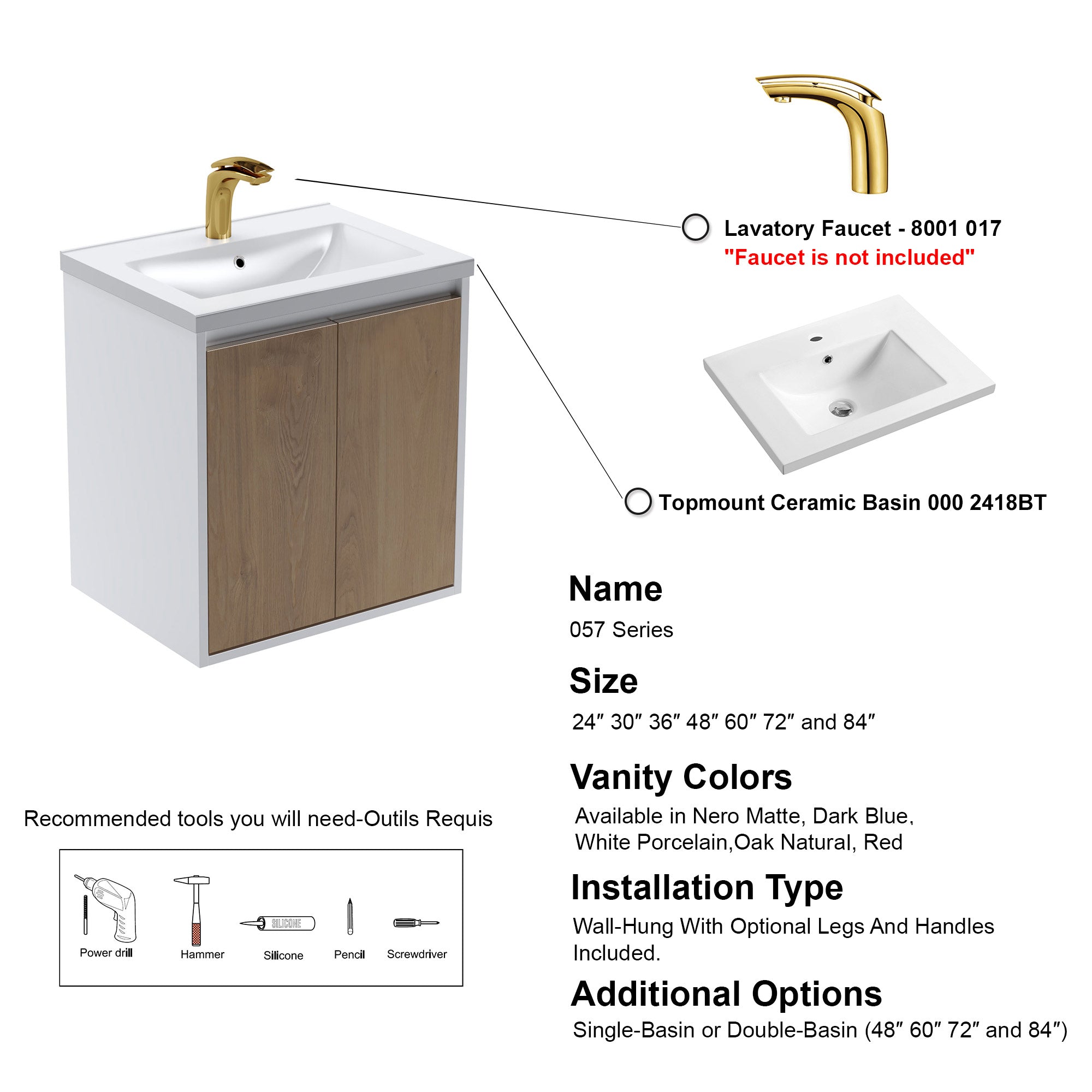 057 Series - 24 Inch Vanity