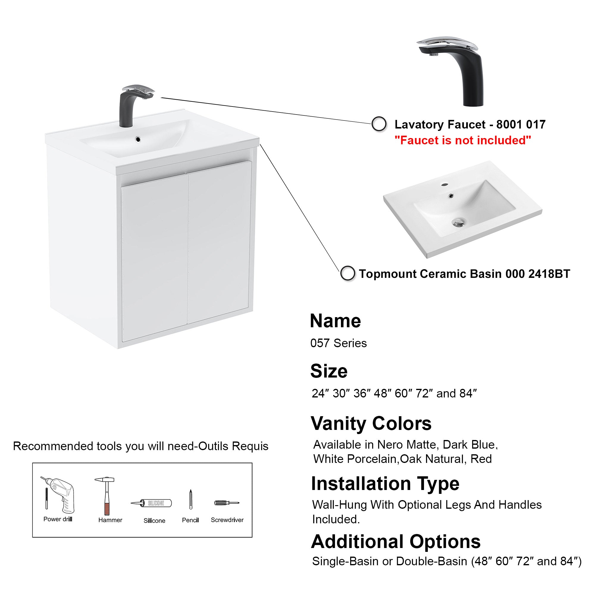 057 Series - 24 Inch Vanity