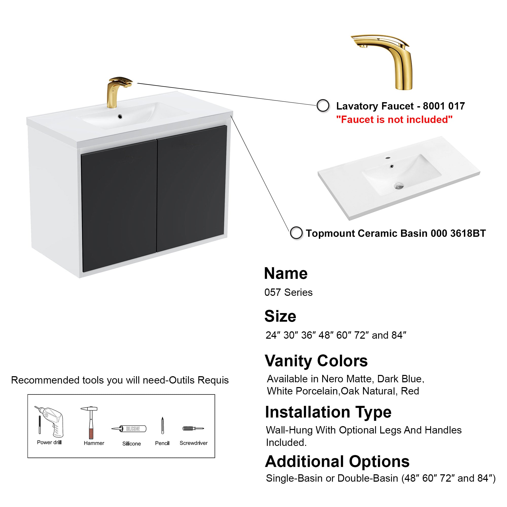 057 Series - 36 Inch Vanity