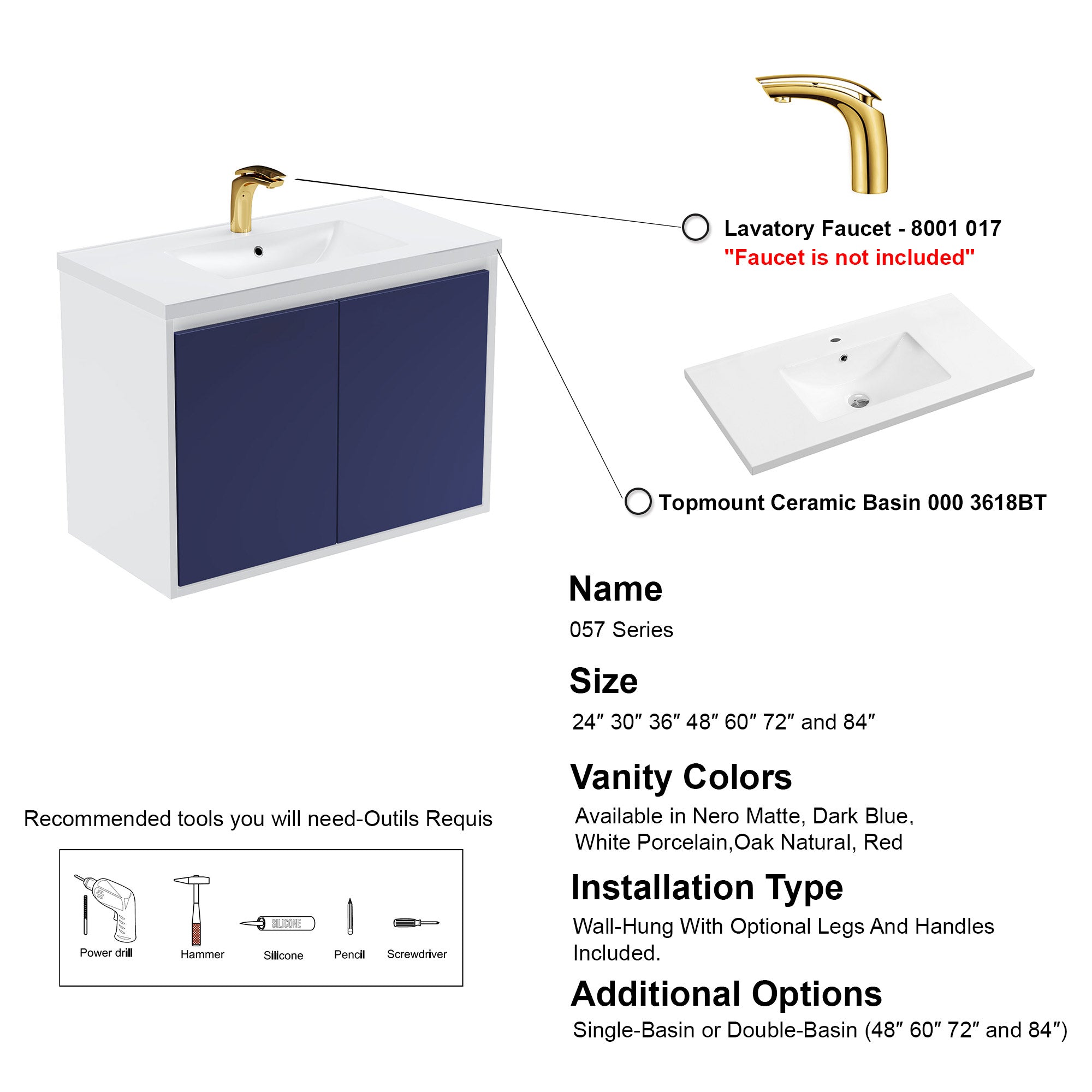 057 Series - 36 Inch Vanity