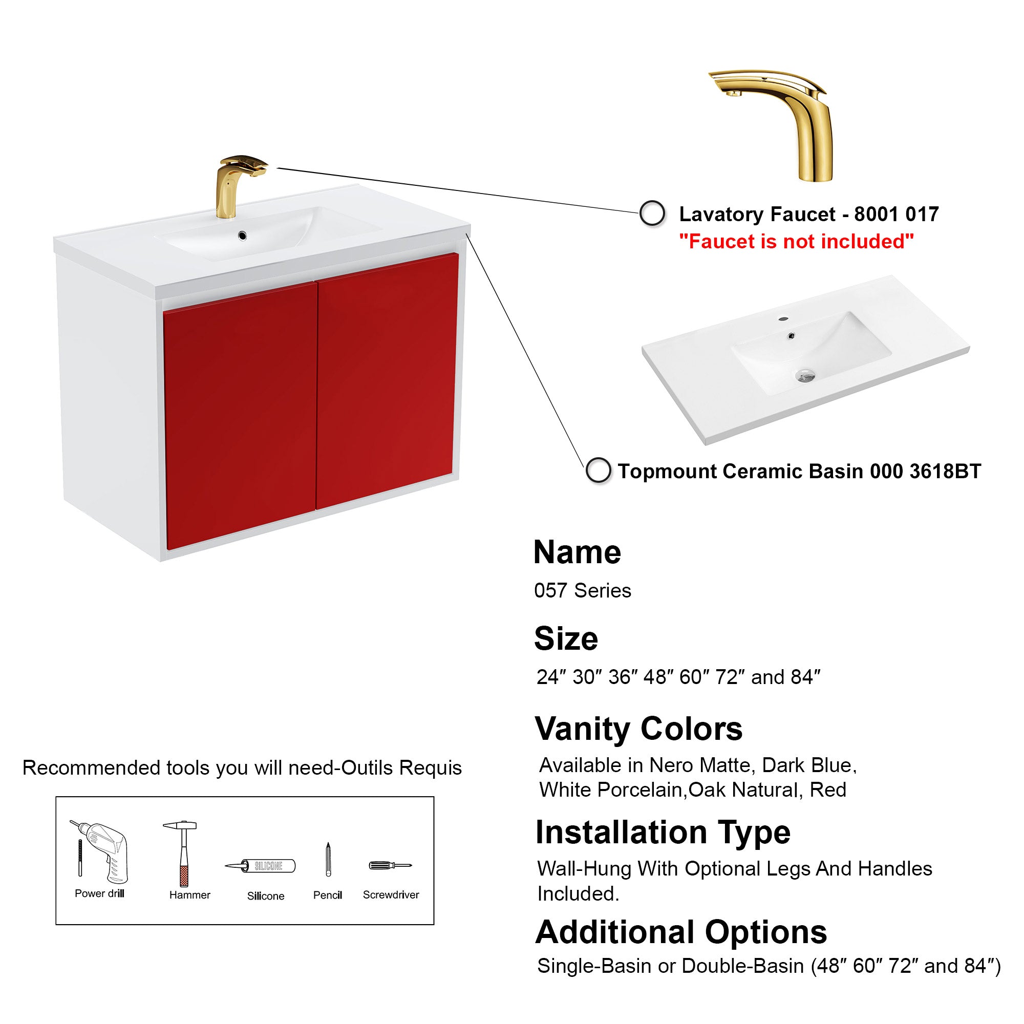 057 Series - 36 Inch Vanity