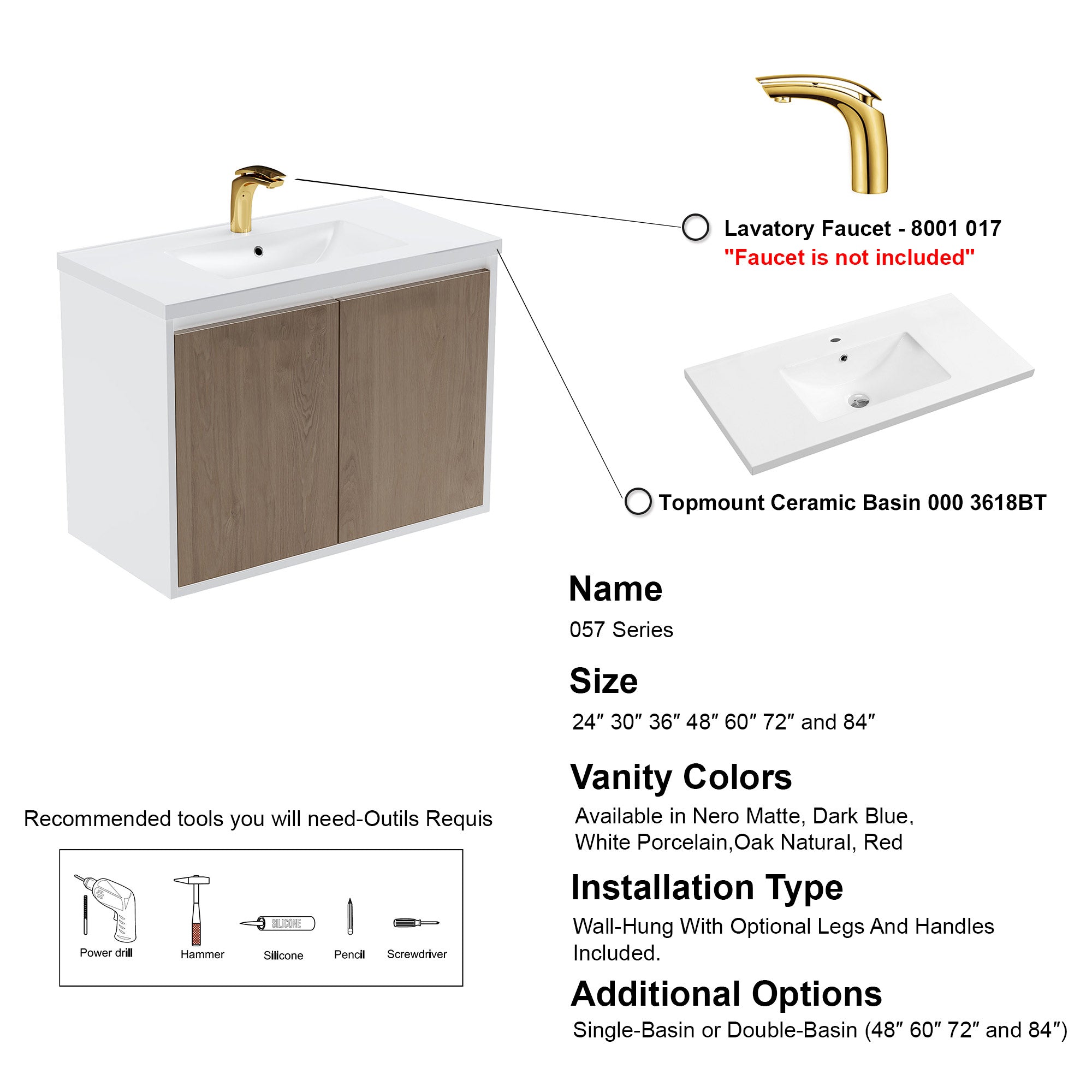 057 Series - 36 Inch Vanity
