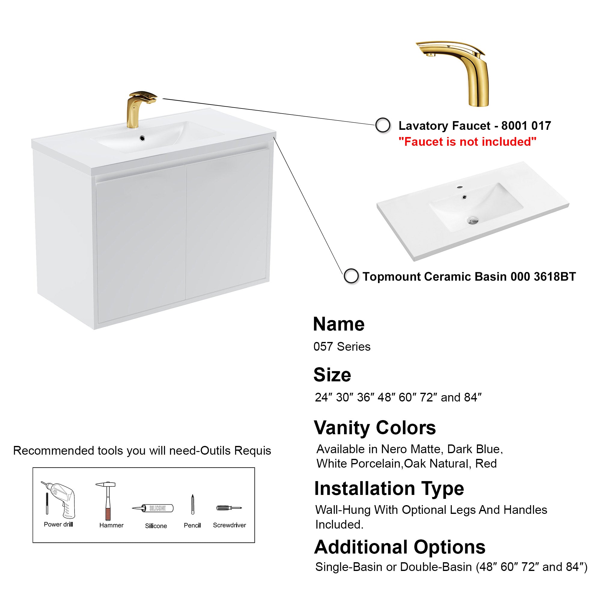 057 Series - 36 Inch Vanity