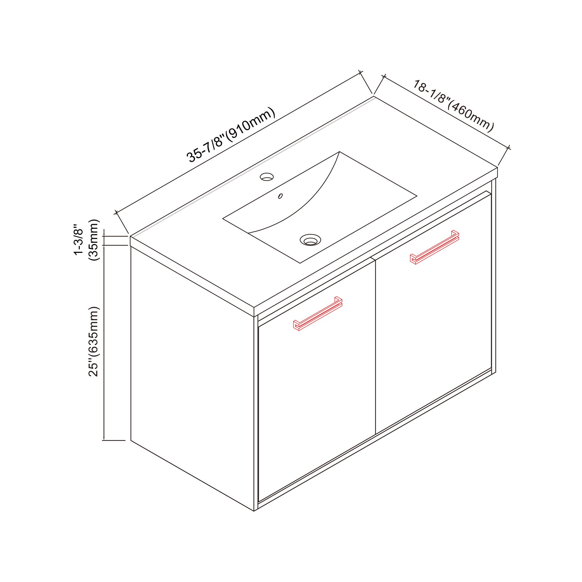 057 Series - 36 Inch Vanity