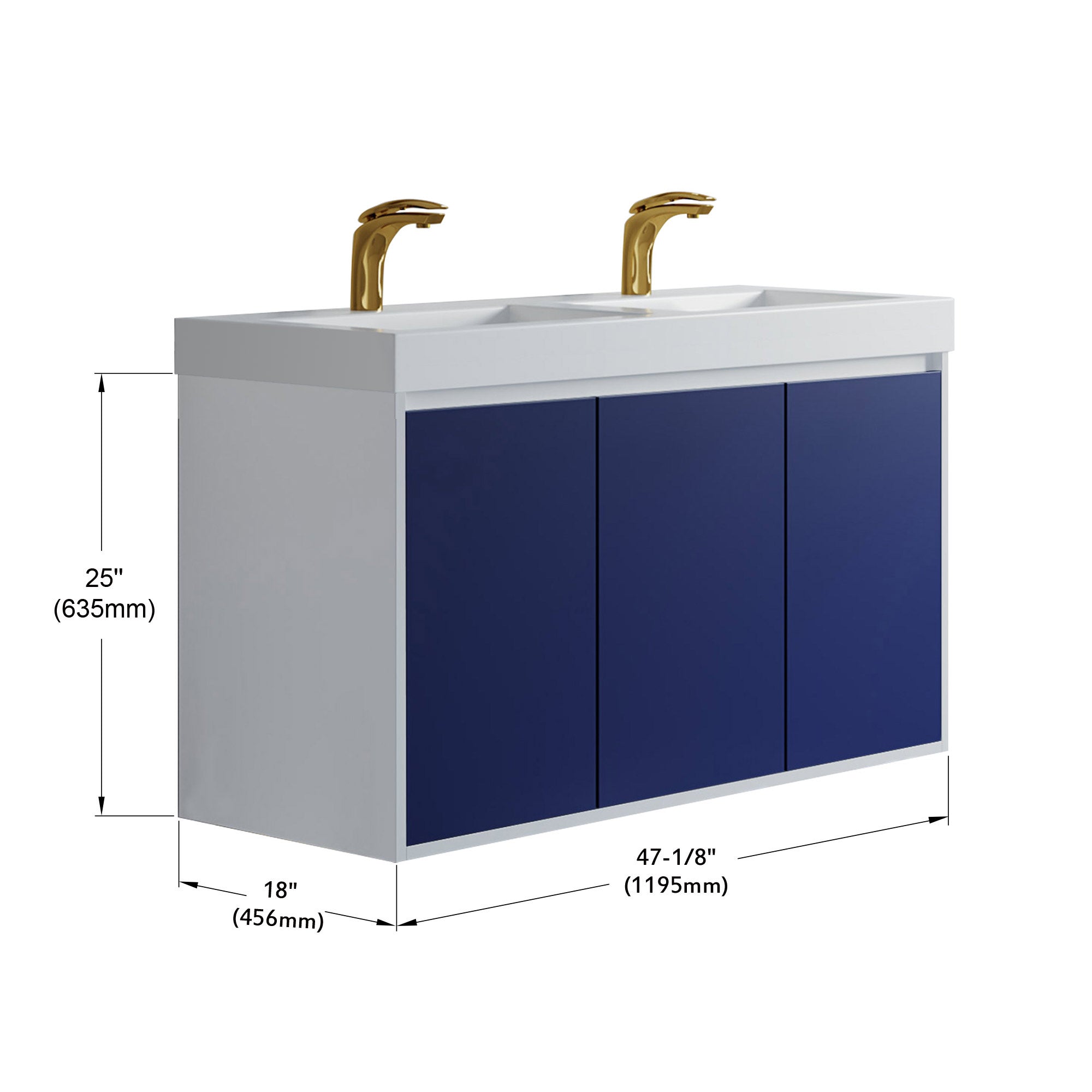 057 Series - 48 Inch Vanity Double Sinks