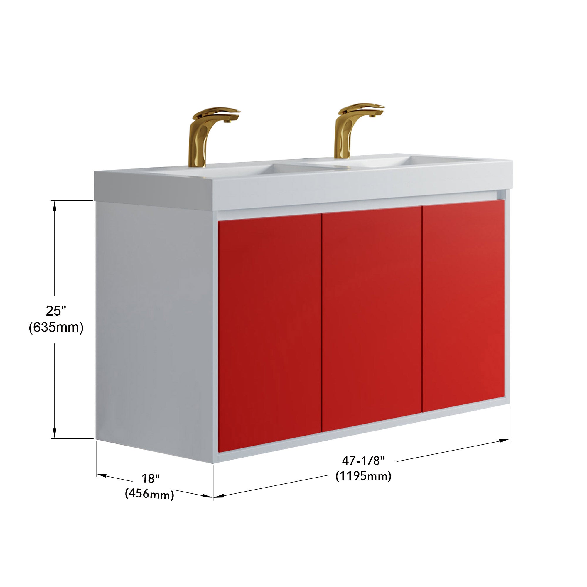 057 Series - 48 Inch Vanity Double Sinks