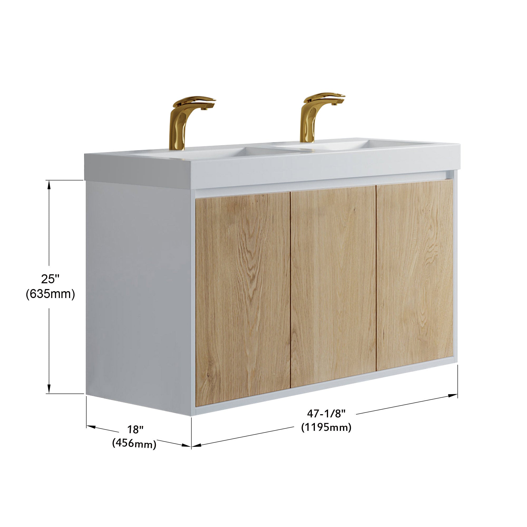 057 Series - 48 Inch Vanity Double Sinks