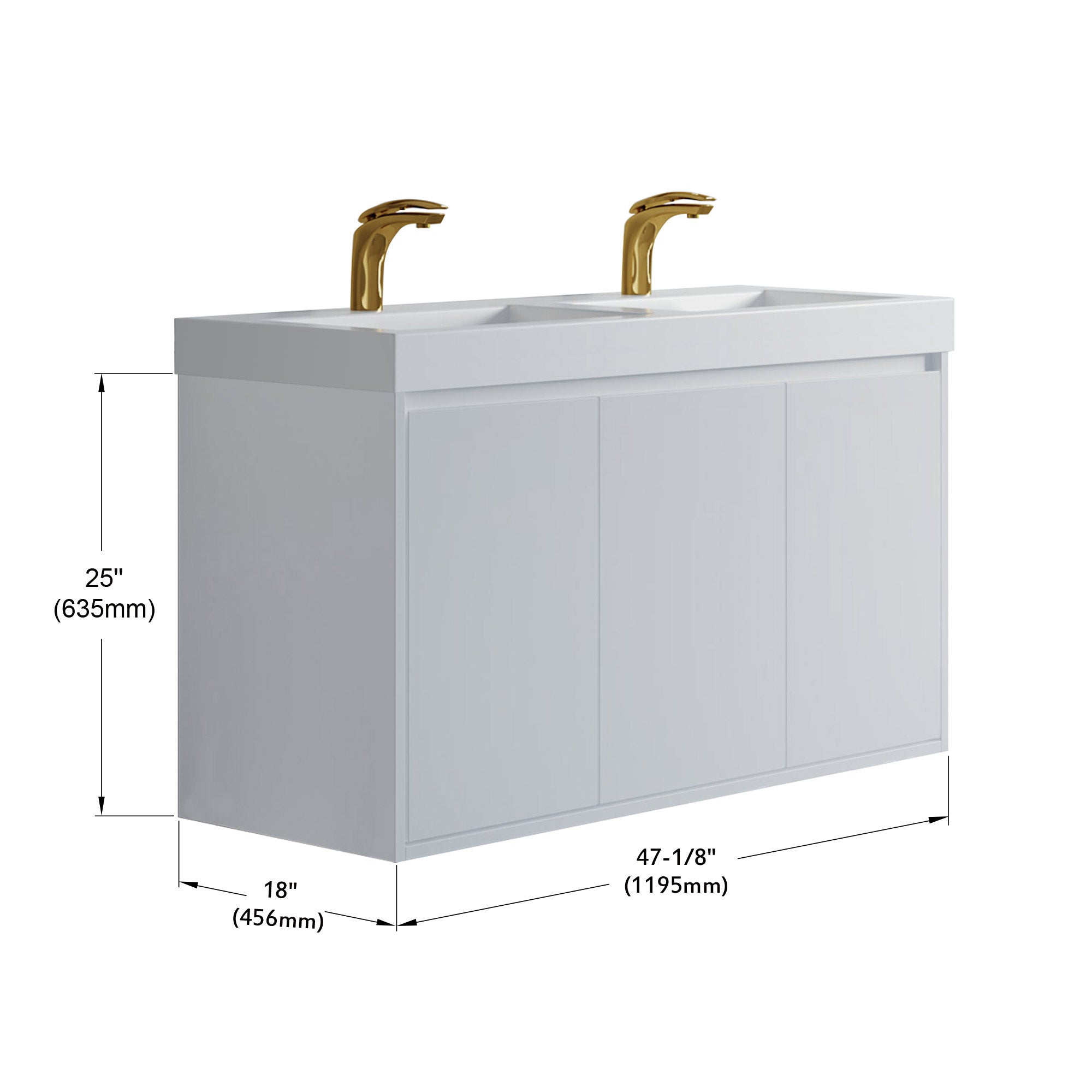 057 Series - 48 Inch Vanity Double Sinks