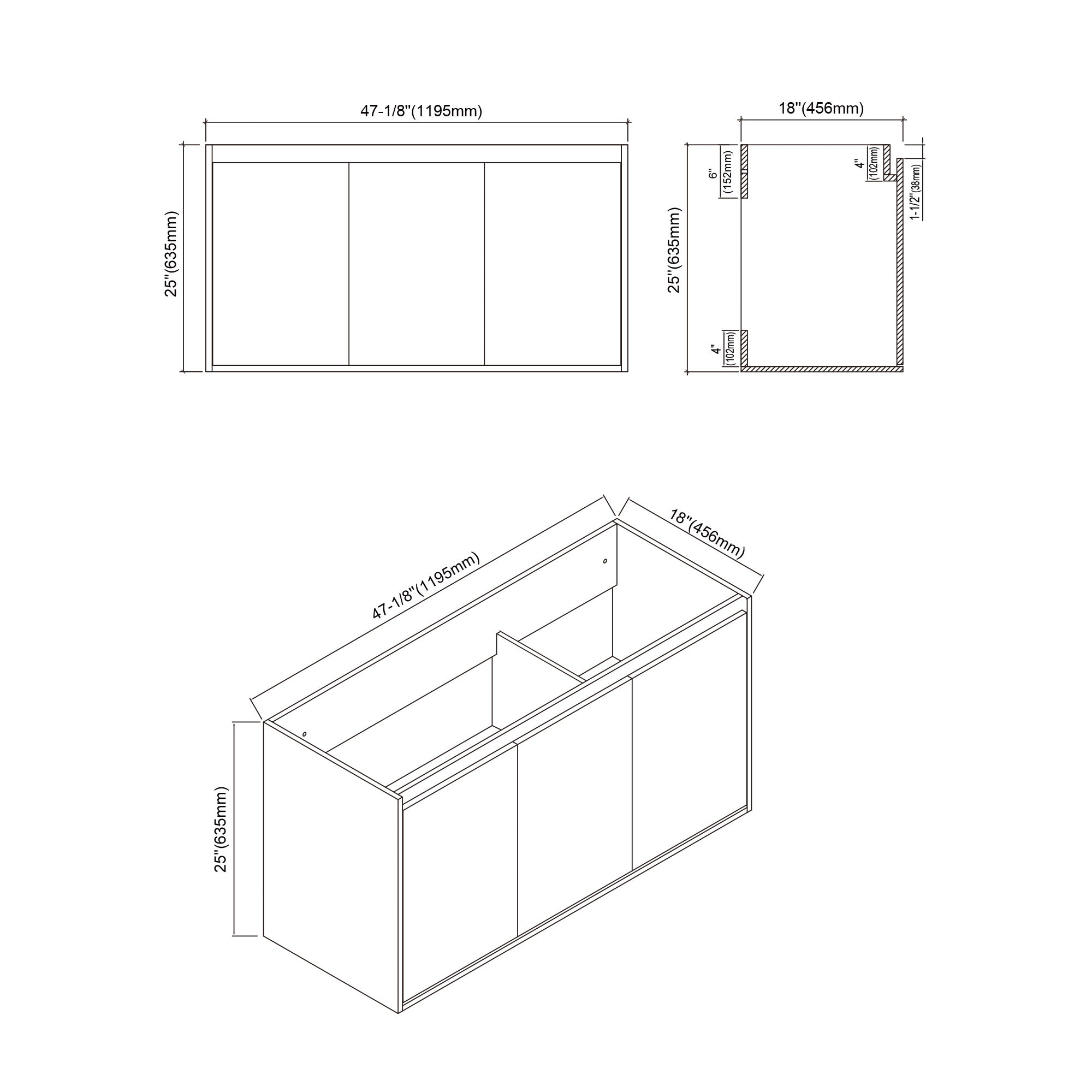 057 Series - 48 Inch Vanity - Single Sink