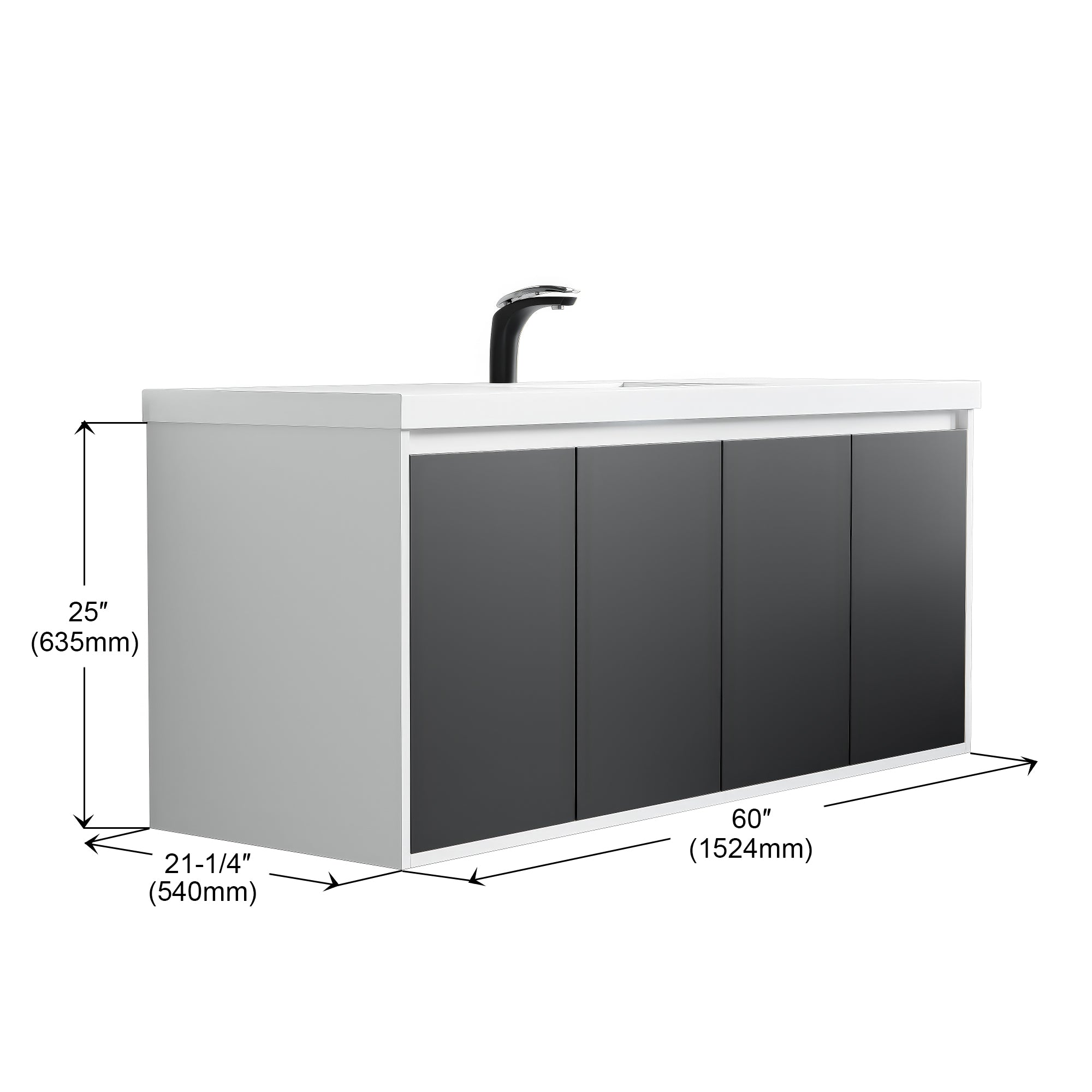 057 Series - 60 Inch Vanity - Single Sink