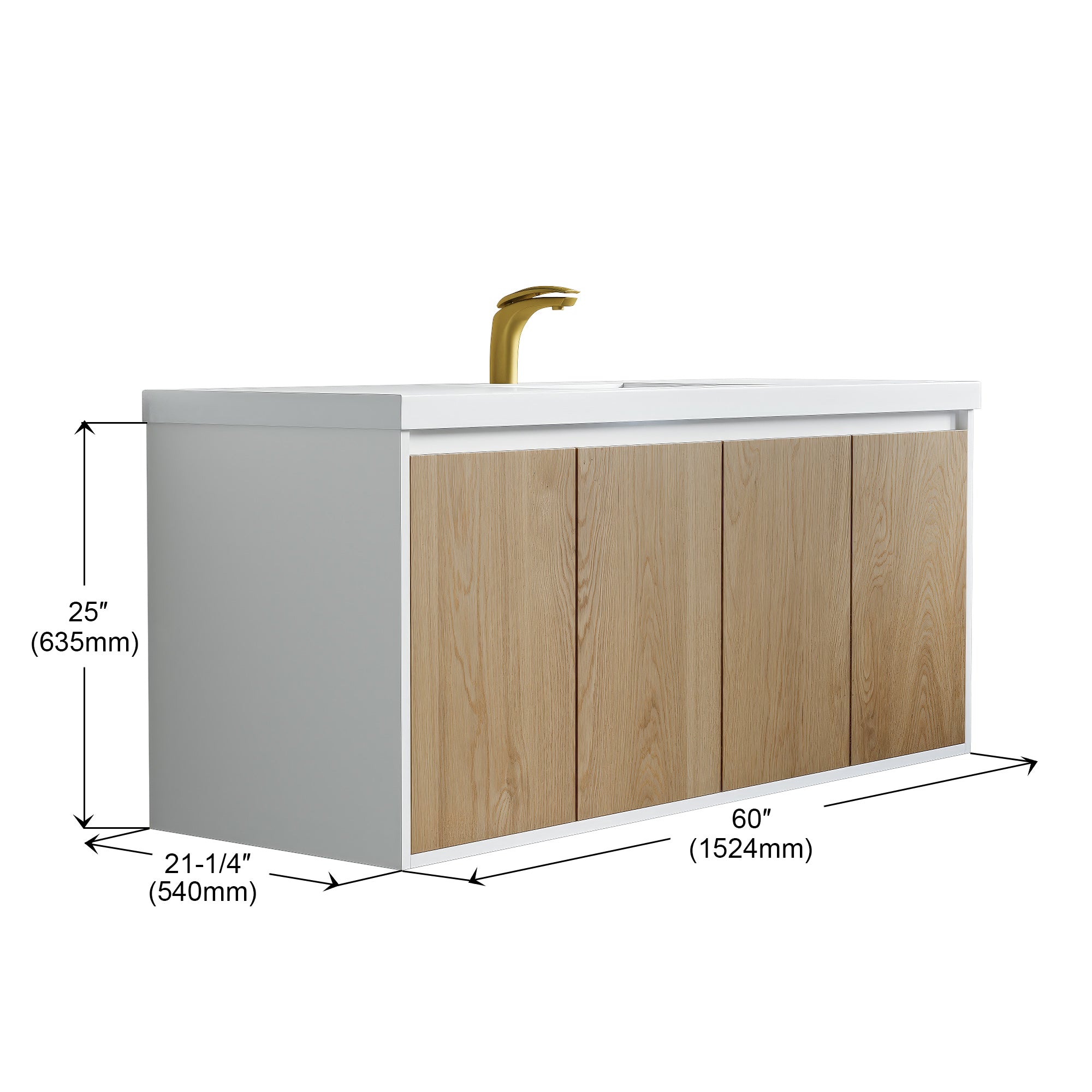 057 Series - 60 Inch Vanity - Single Sink