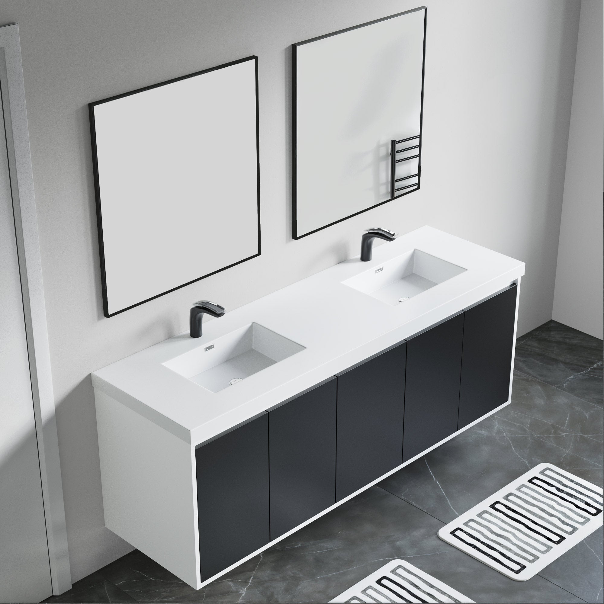 057 Series - 72 Inch Vanity - Double Sink